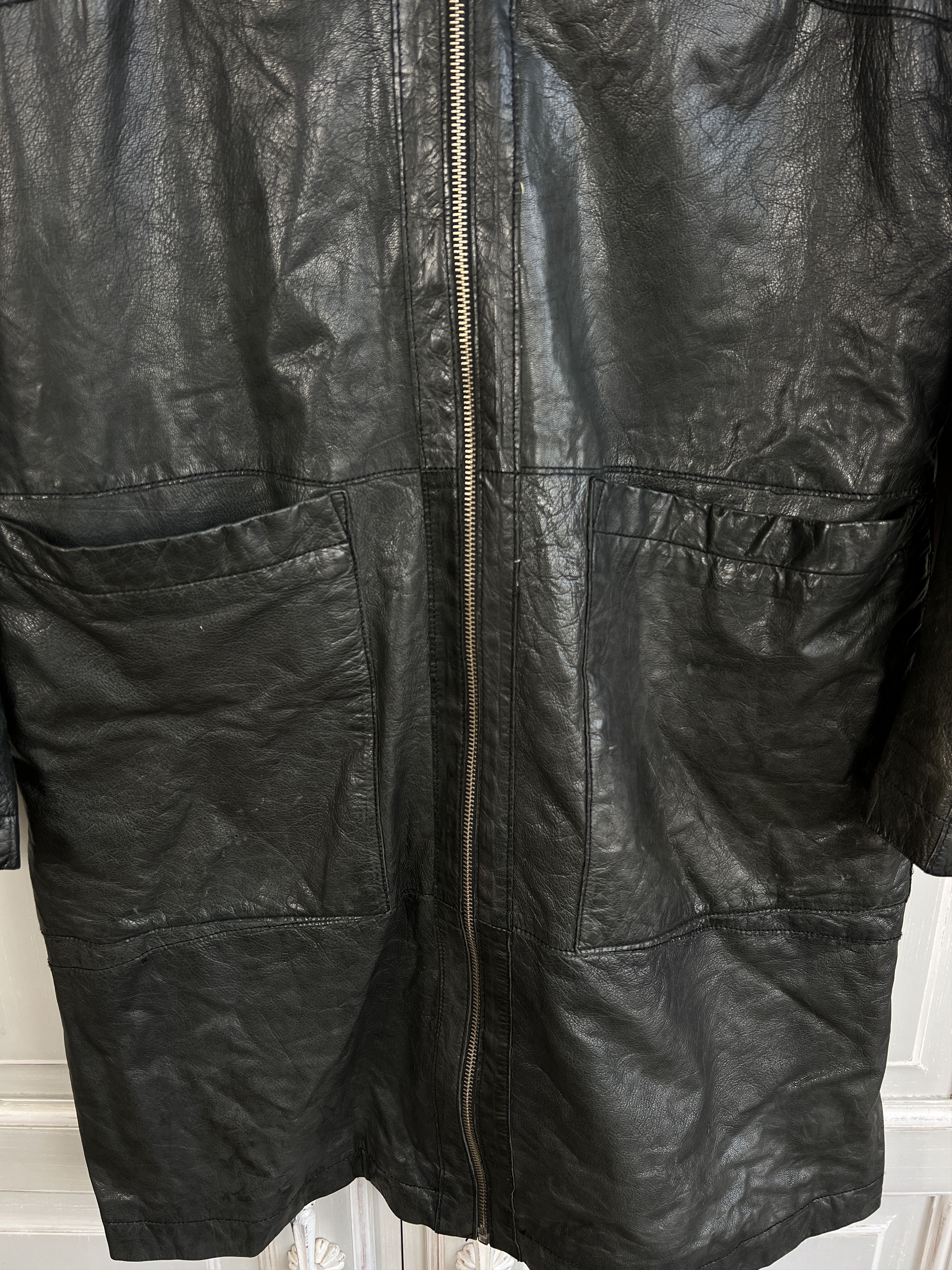 Other MONTGOMERY LONG LEATHER JACKET RICK OWENS STYLE Size M / US 6-8 / IT 42-44 - 4 Thumbnail