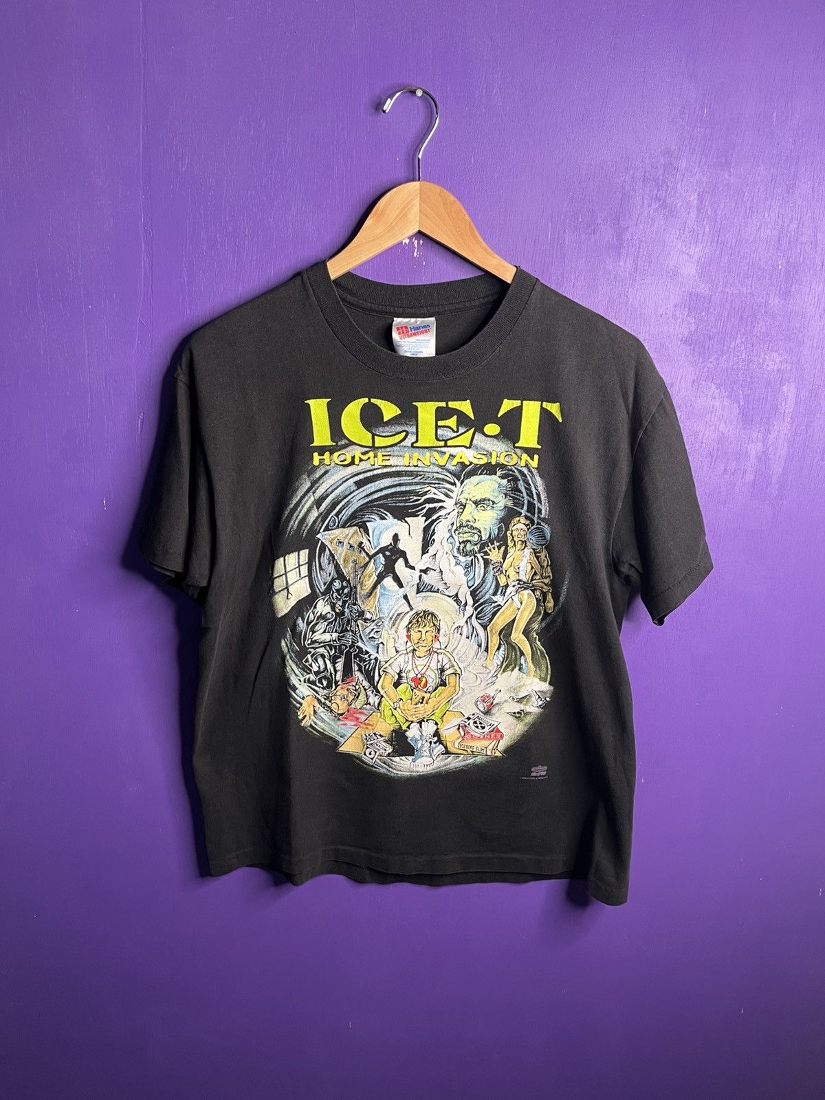 Band Tees × Vintage Vintage 1993 Ice-T home invasion tour t-shirt Size US M / EU 48-50 / 2 - 1 Thumbnail