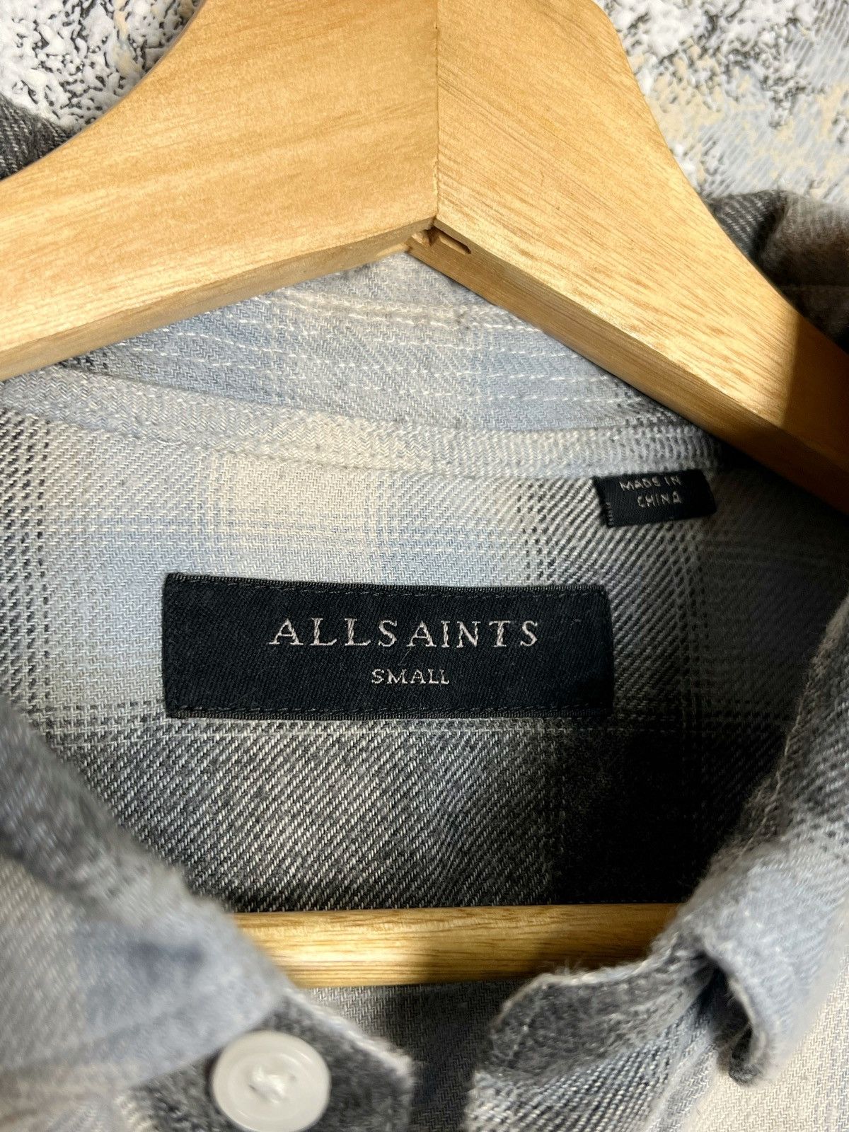 Allsaints Allsaints Flannel Button Up Shirt Plaid Print Long Sleeve Size US S / EU 44-46 / 1 - 4 Thumbnail