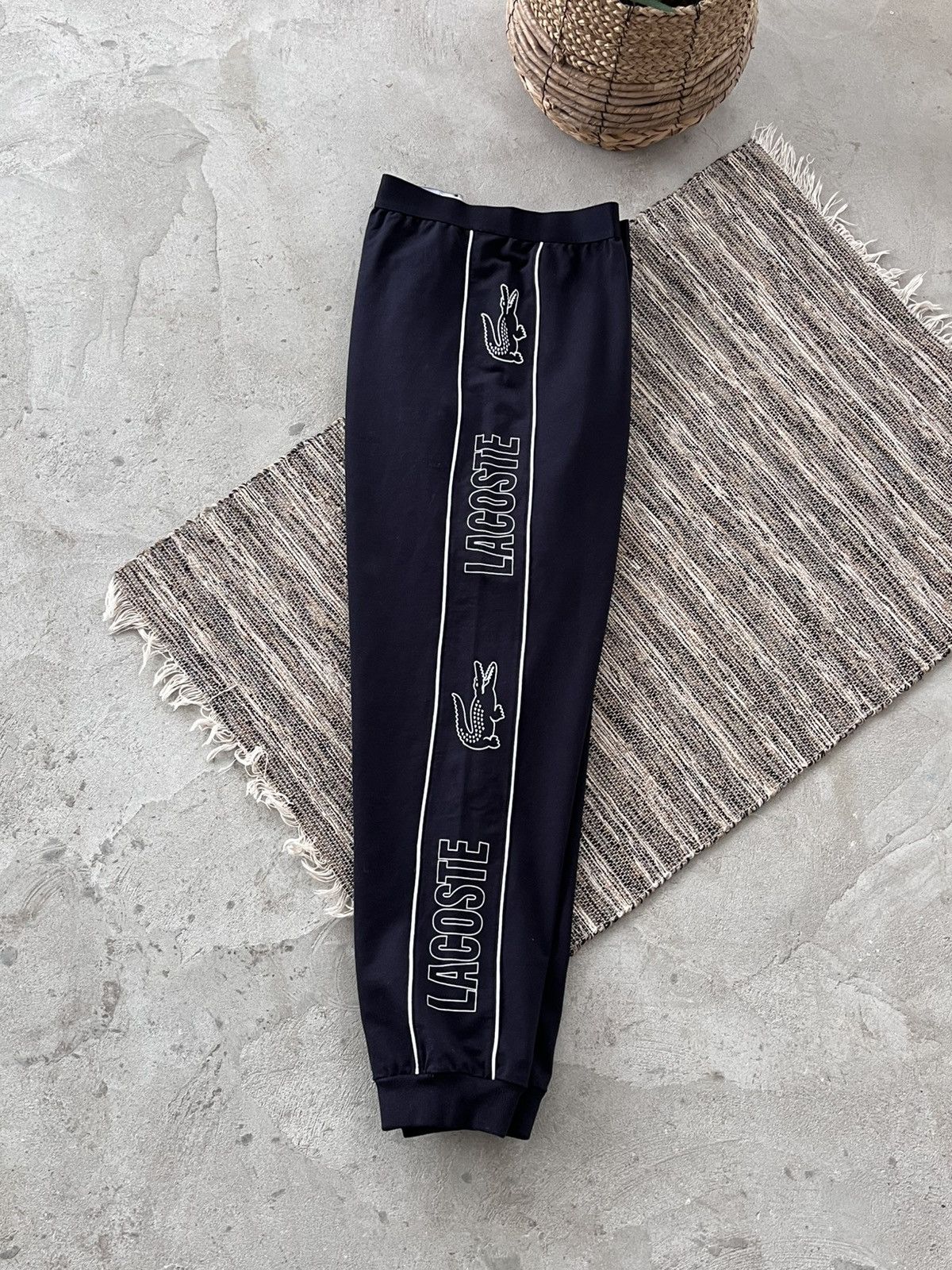 Lacoste Rare Lacoste Navy Pyjama bottoms Y2K Avantgarde Sweatpants Size US 38 / EU 54 - 3 Thumbnail