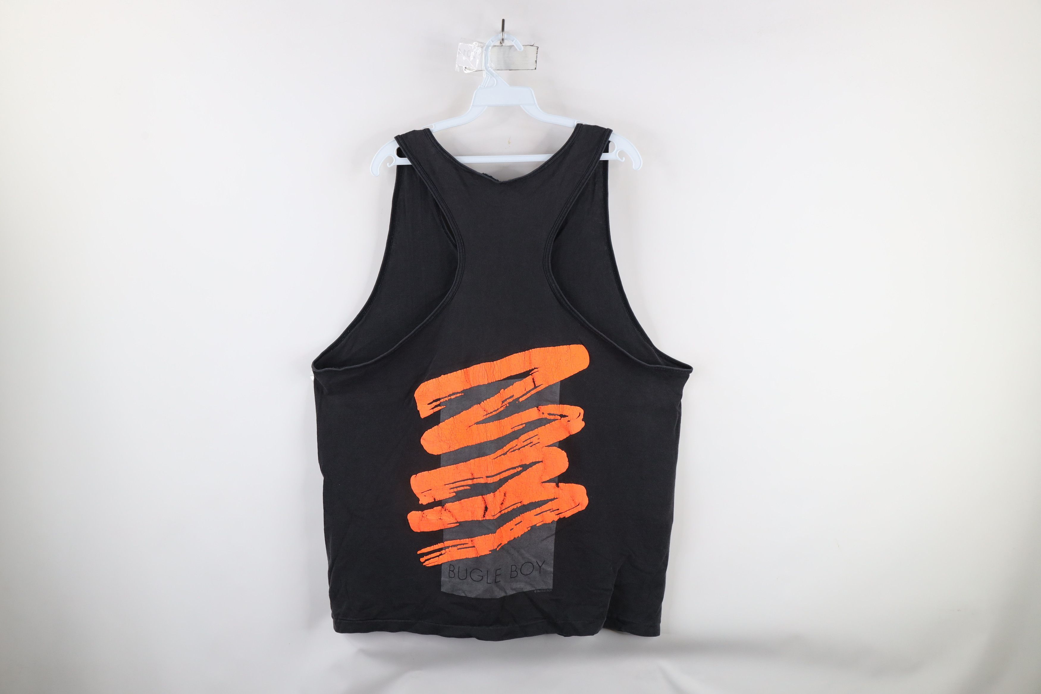Vintage Vintage 90s Bugle Boy Out Abstract Tank Top T-Shirt Black Size US XL / EU 56 / 4 - 7 Thumbnail