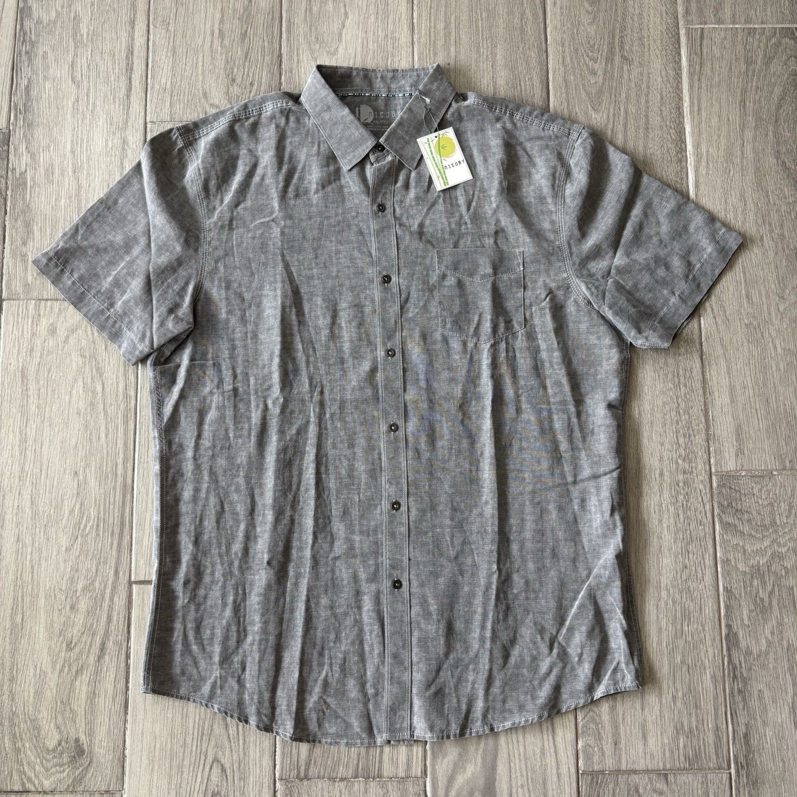 Other Nicoby Linen Blend Shirt Button Up Grey Men’s XXL NWT Size US XXL / EU 58 / 5 - 1 Thumbnail