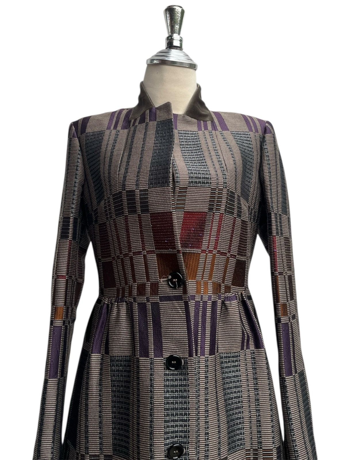 Etro Etro Milano Geometric Pattern Wool Jacquard Coat Size S / US 4 / IT 40 - 8 Thumbnail