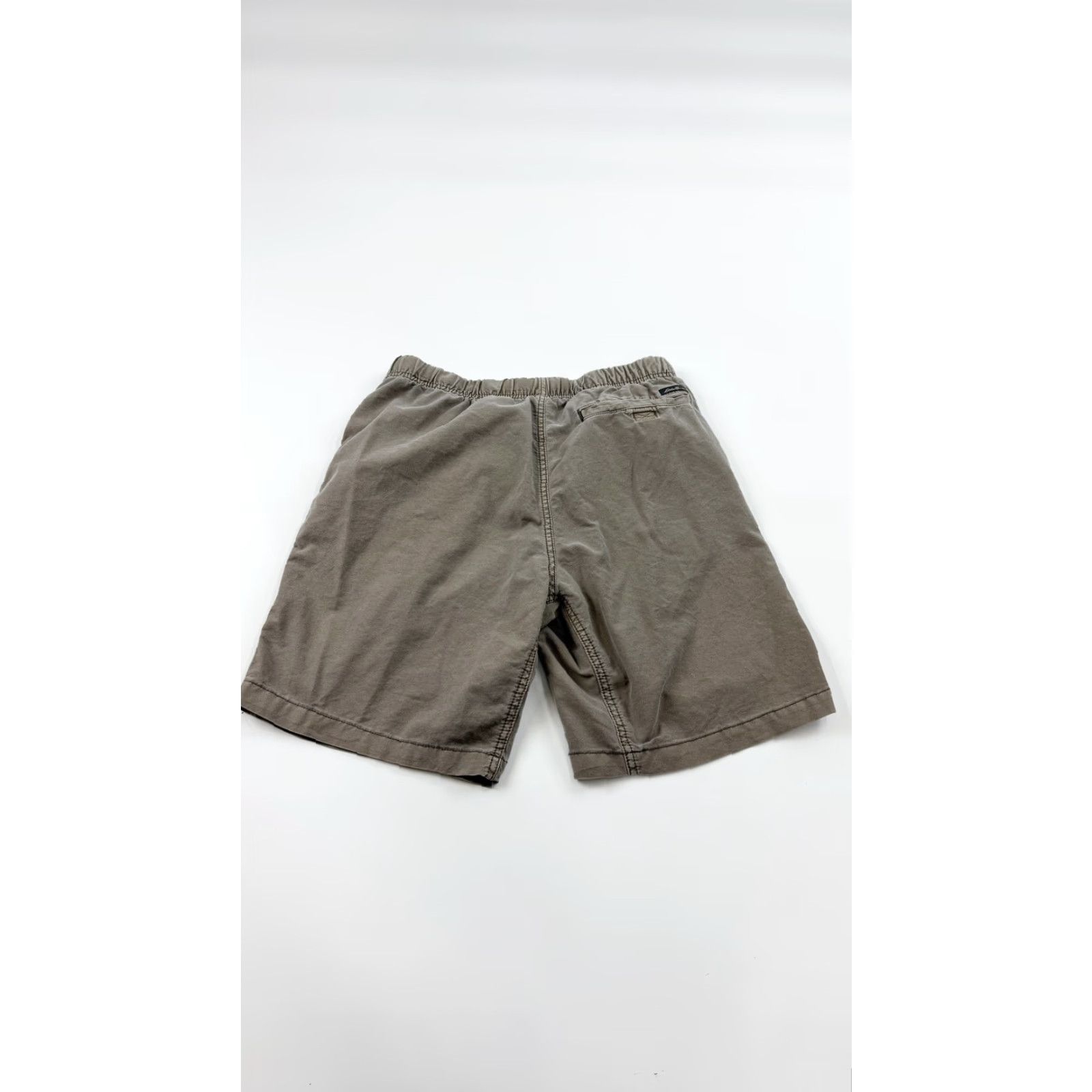 Eddie Bauer Eddie Bauer Shorts Mens M Brown Chino Cotton Elastic Waist Belted Adjustable Pockets Inseam 7" Solid Vintage: No Outdoors Casual Mens Size US 31 - 7 Thumbnail