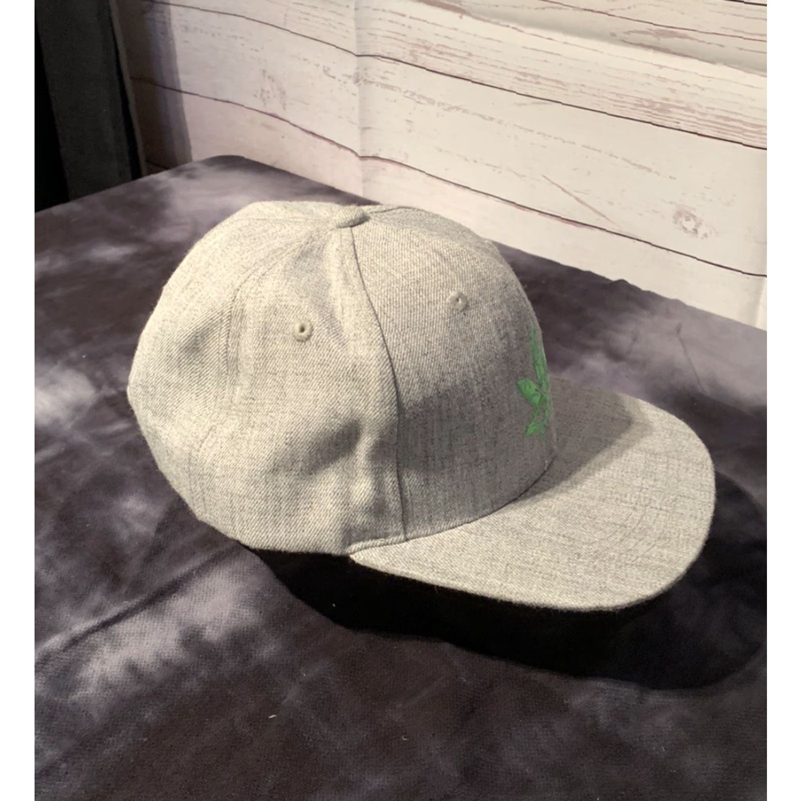 Vintage Wynn Headwear Baseball Cap Heather Gray Flat Bill Adjustable Weed Theme Cap Mens Adjustable Gray 420 Pride Baseball Cap Size ONE SIZE - 4 Thumbnail