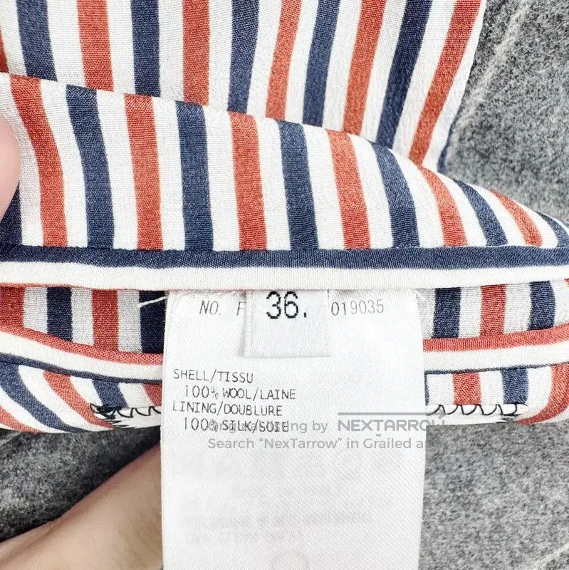 Thom Browne Thom Browne Women's Gray Wool Coat Size S . Size S / US 4 / IT 40 - 5 Thumbnail