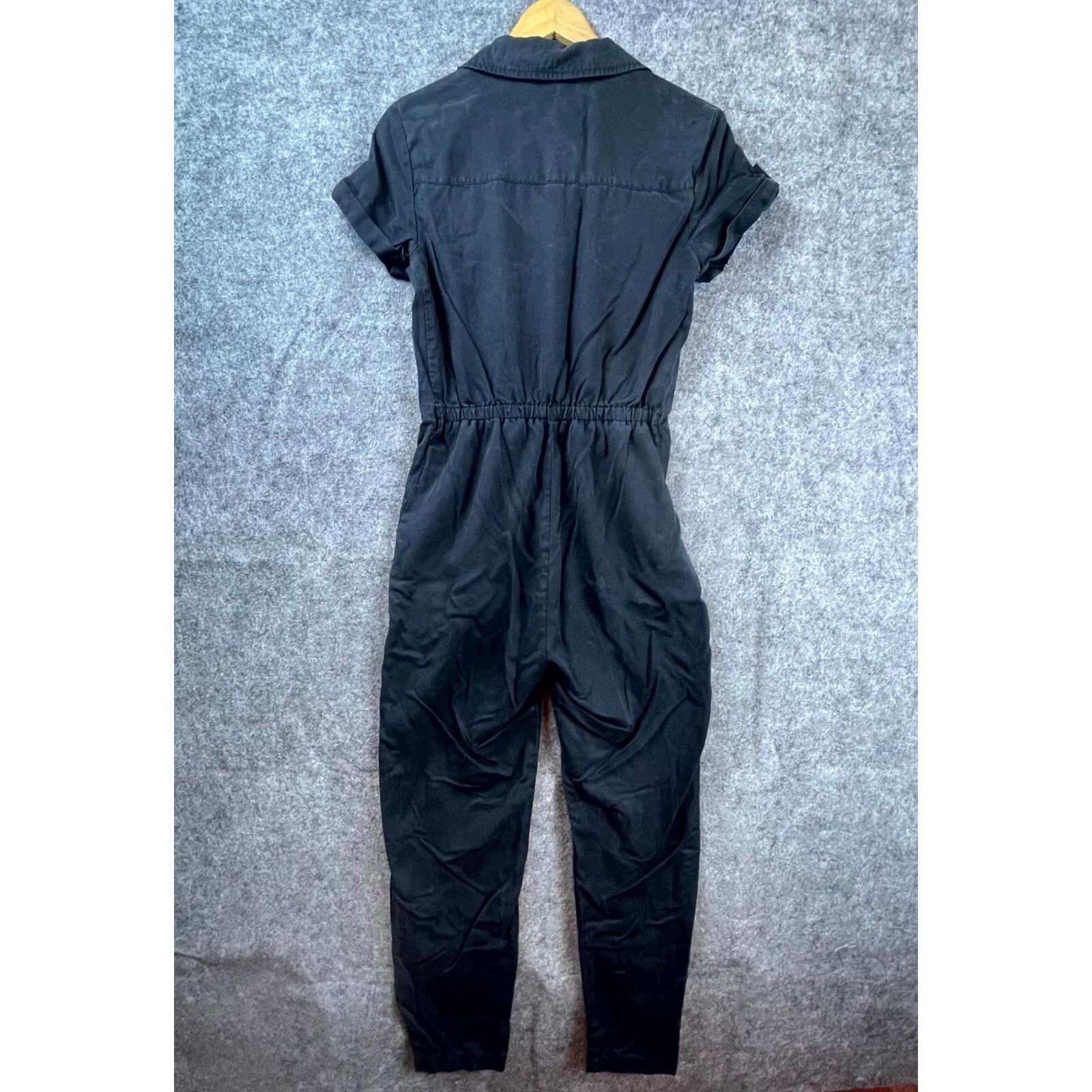 Sanctuary Sanctuary Jumpsuit Womens XS Black Lyocell Short Sleeve Size 25" / US 0 / IT 36 - 2 Thumbnail