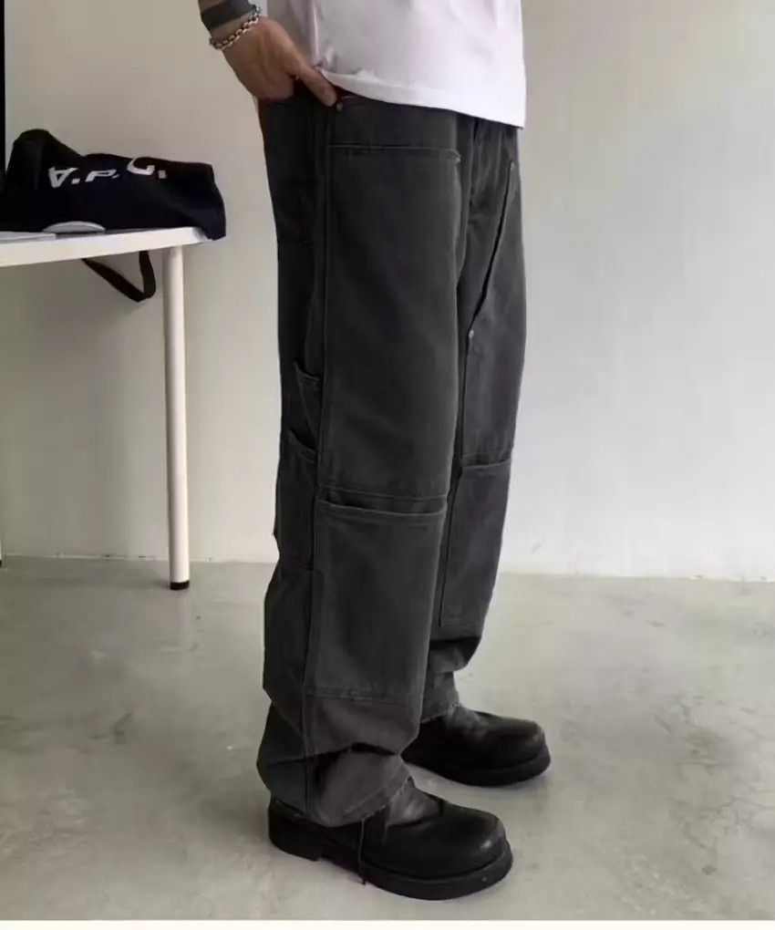 Designer × Japanese Brand Black baggy washed and distressed jeans Size US 33 - 2 Thumbnail