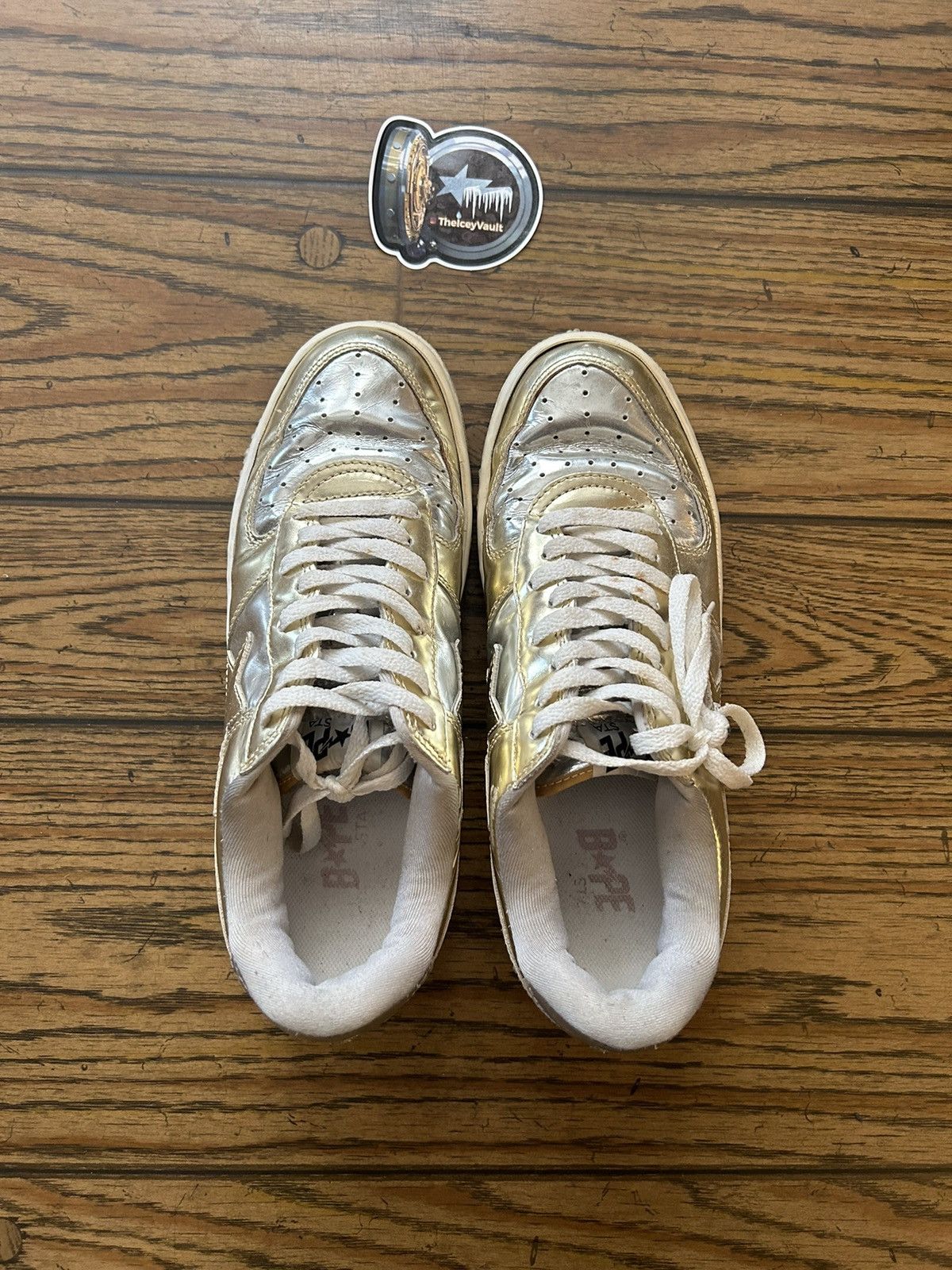 Bape Bape Silver/Gold Bapestas Size US 9.5 / EU 42-43 - 3 Thumbnail