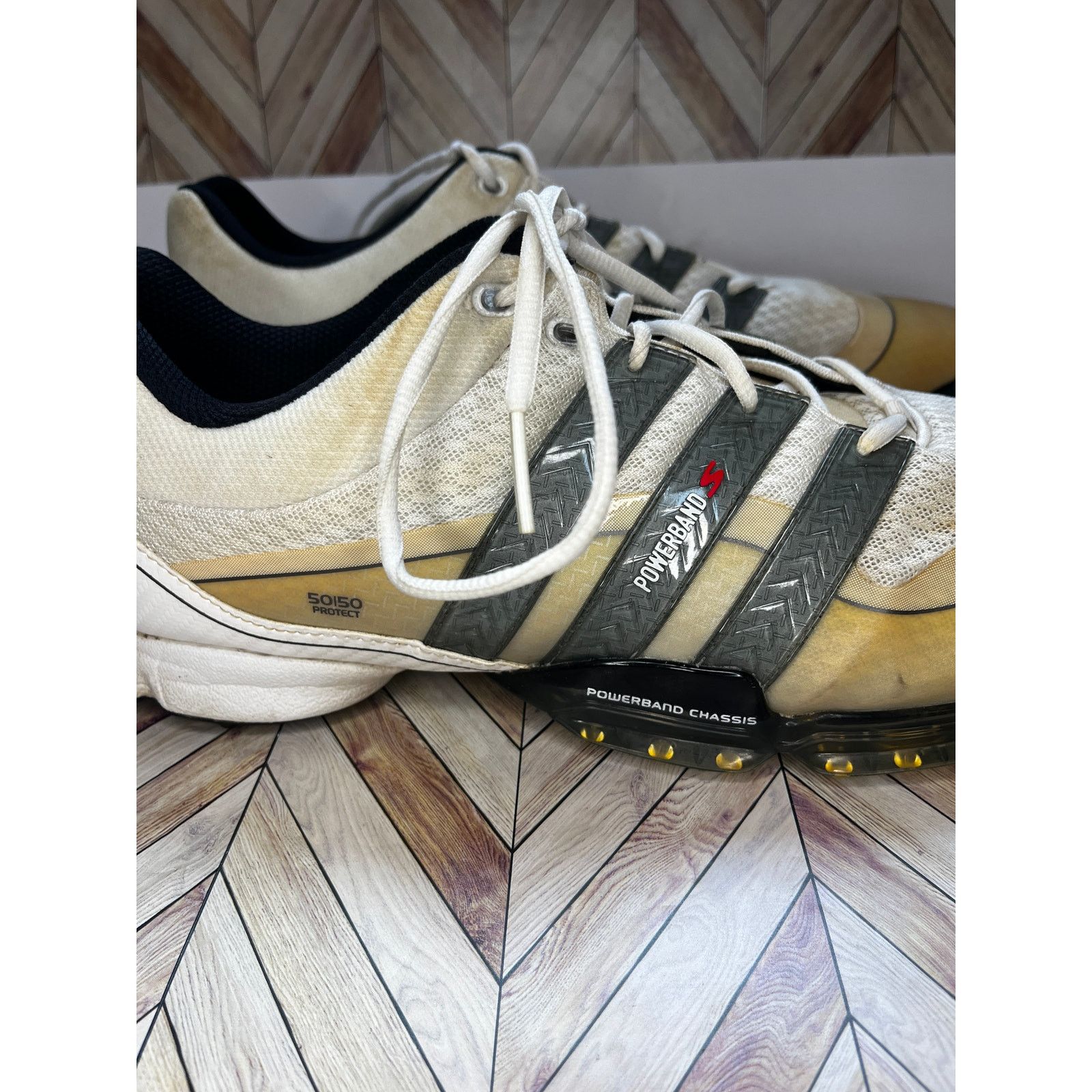 Adidas ADIDAS EVG PowerbandS 50/50 Golf Shoes White Men's 15 Size US 15 / EU 48 - 5 Thumbnail