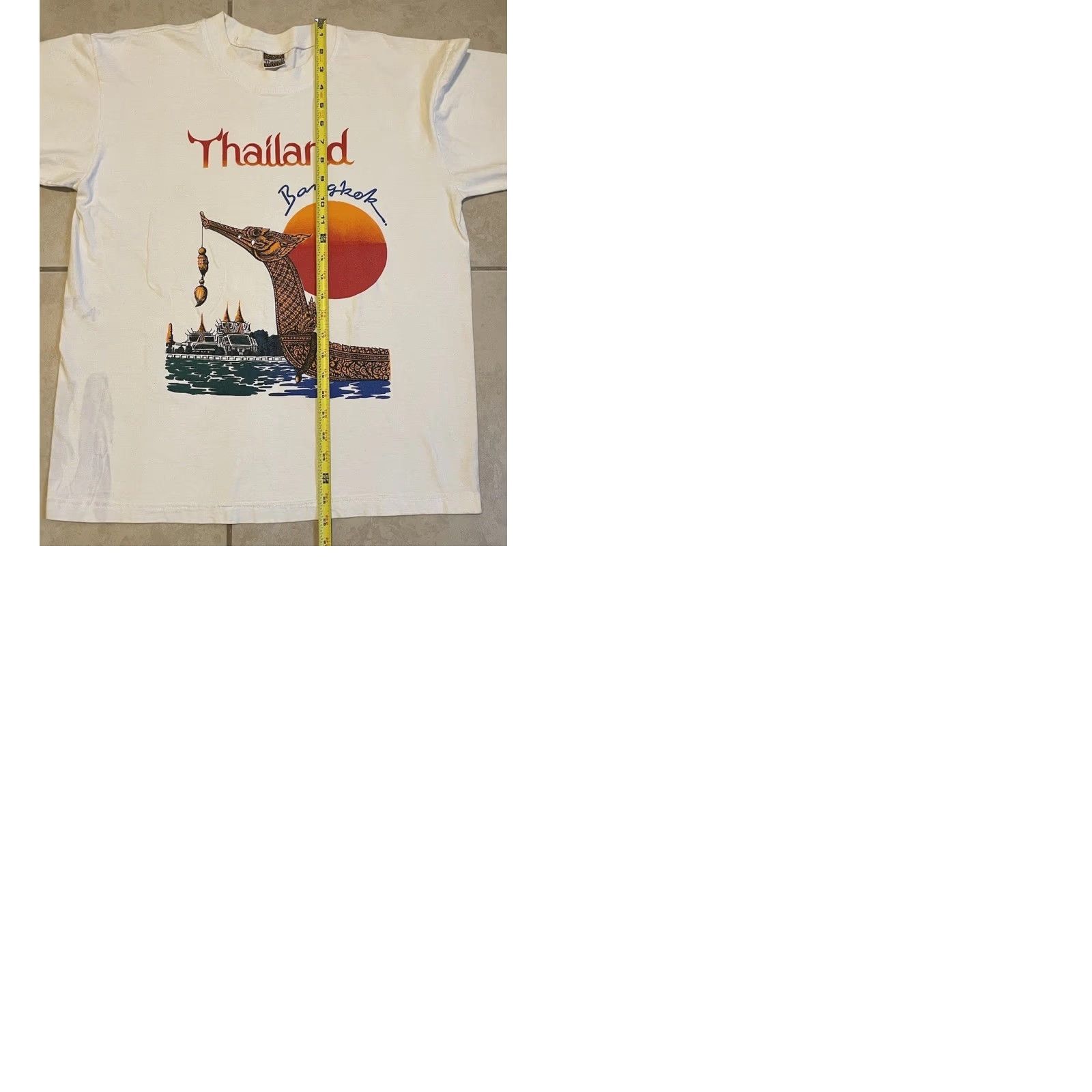 Vintage Vtg 90s Bangkok Thailand Faded Shirt S Dragon Sunset Art Surf Asia Grunge 80s Size US S / EU 44-46 / 1 - 9 Thumbnail