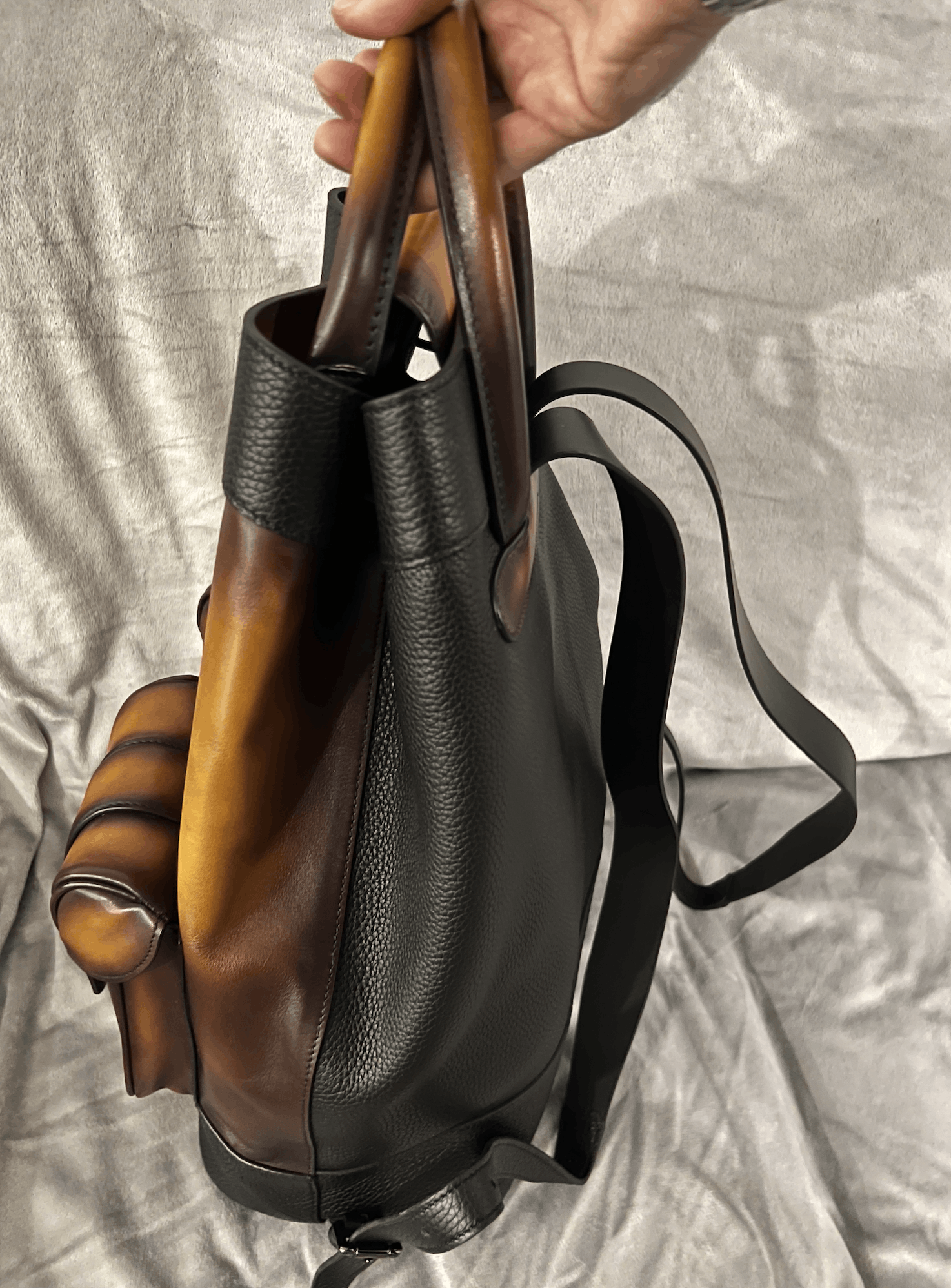 Berluti 100% Authentic Mens Berluti Horizon Brown Leather Backpack Size ONE SIZE - 4 Thumbnail