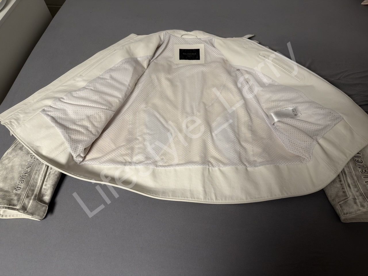 Balenciaga Balenciaga S23 Mudshow Oversized Biker Leather Jacket, Sz 2 Size US M / EU 48-50 / 2 - 11 Thumbnail