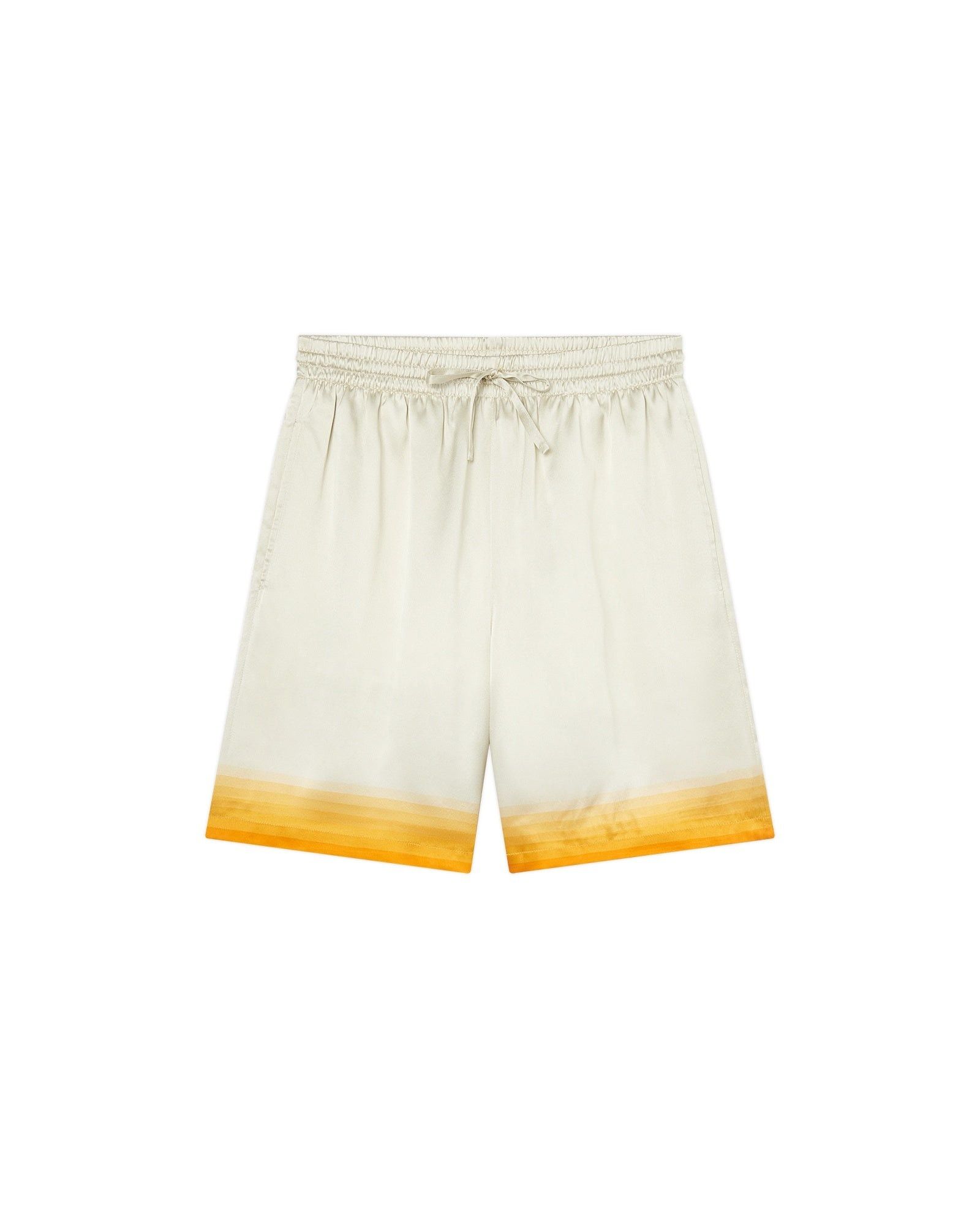 Casablanca o1mle0326 Drawstring Silk Shorts in White Size US 32 / EU 48 - 1 Thumbnail