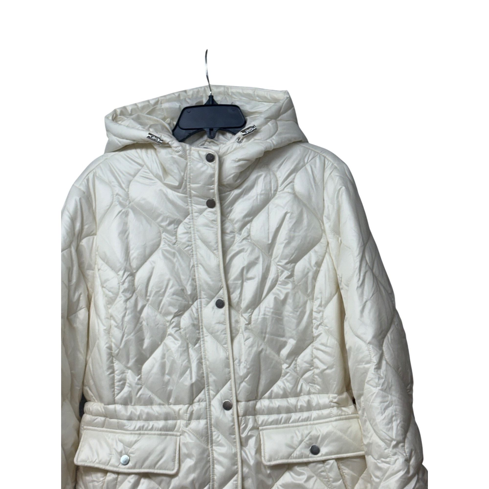 Other St. John's Bay Hooded Midweight Puffer Jacket, Ivory, Sz. XL Size XL / US 12-14 / IT 48-50 - 4 Thumbnail