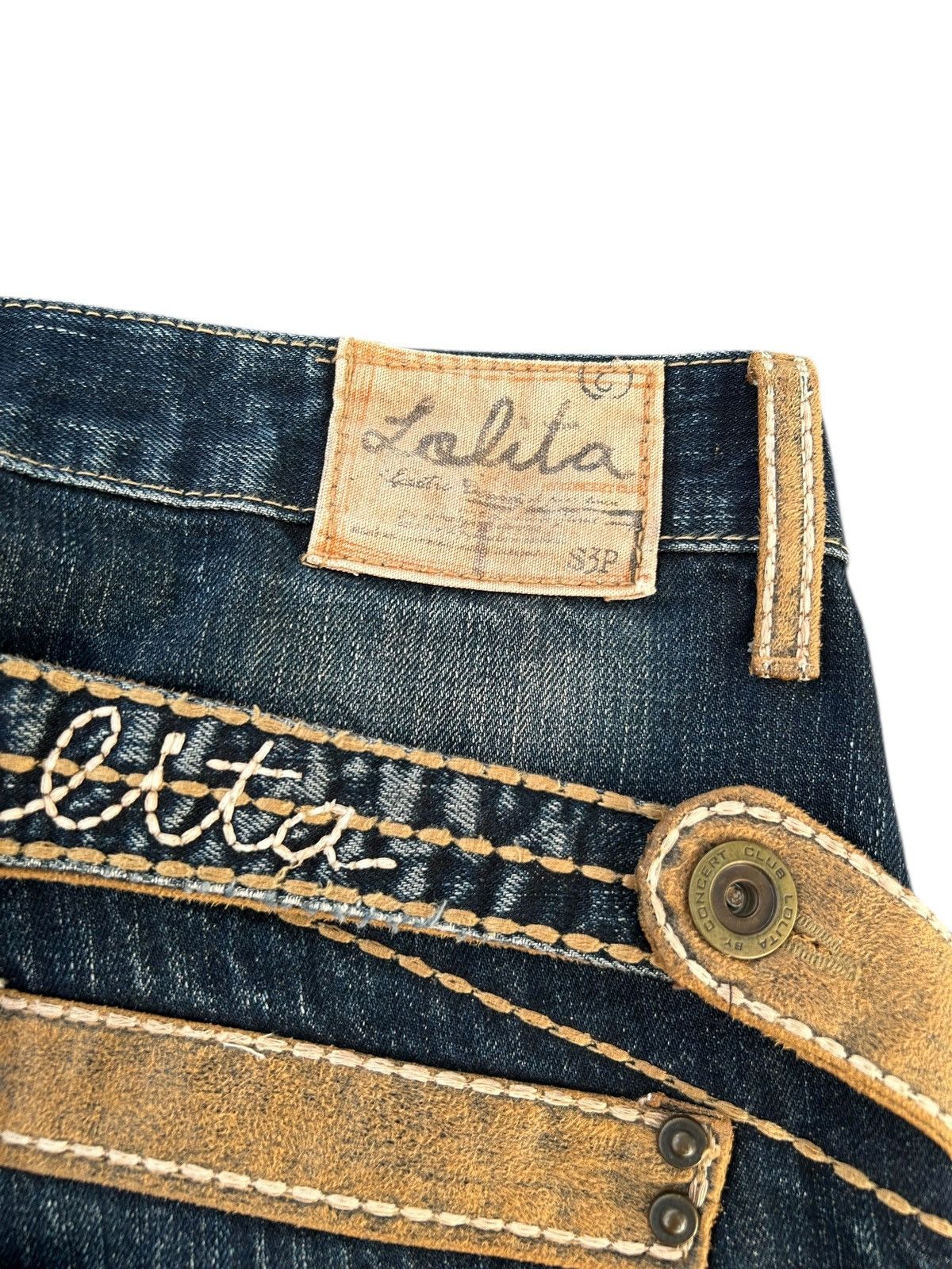 Kapital Buckle Back Lolita Distressed Denim Jeans Size US 34 / EU 50 - 11 Thumbnail