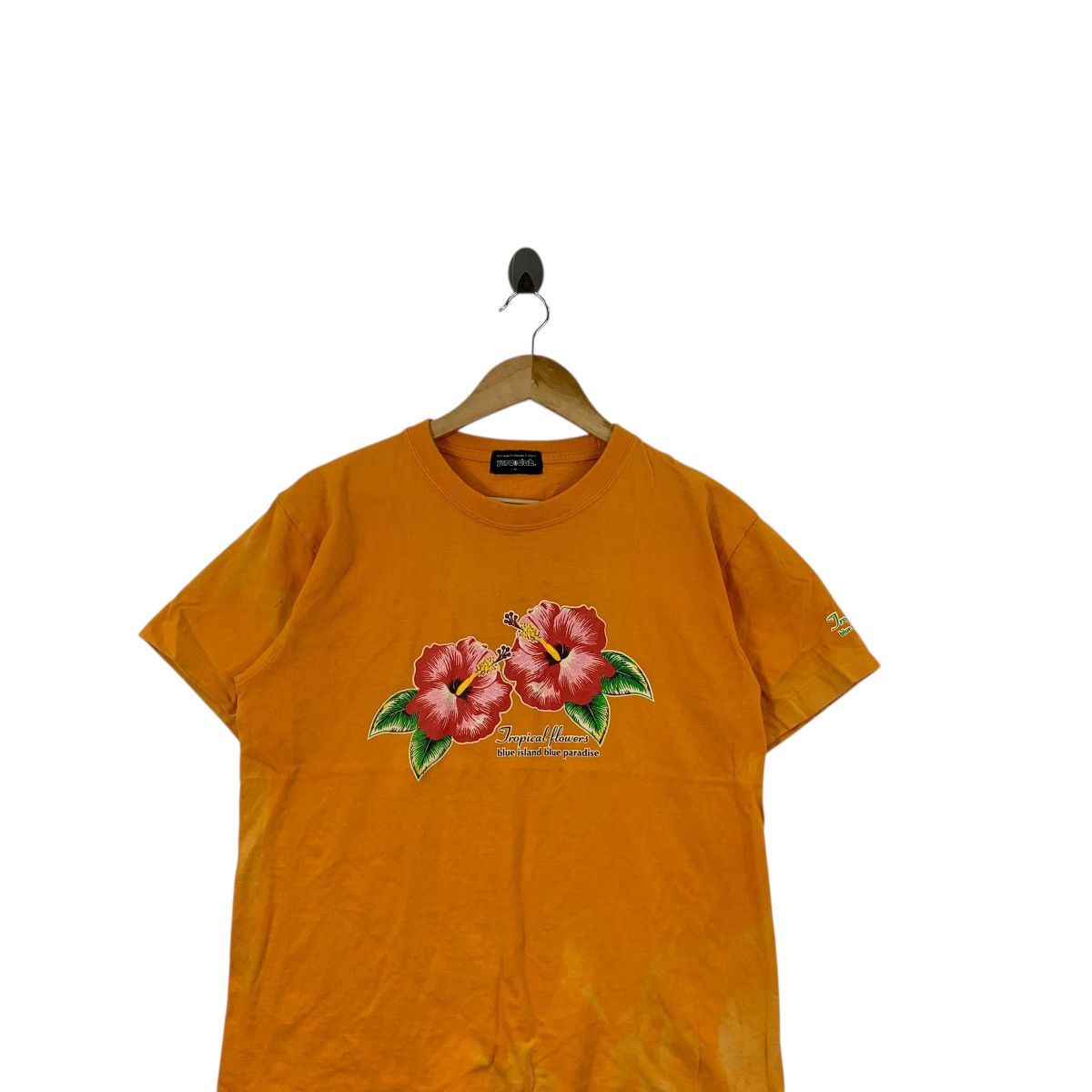 Vintage Vintage 90’ TROPICAL FLOWERS Paradise Island Thrashed Tee Size US M / EU 48-50 / 2 - 2 Thumbnail