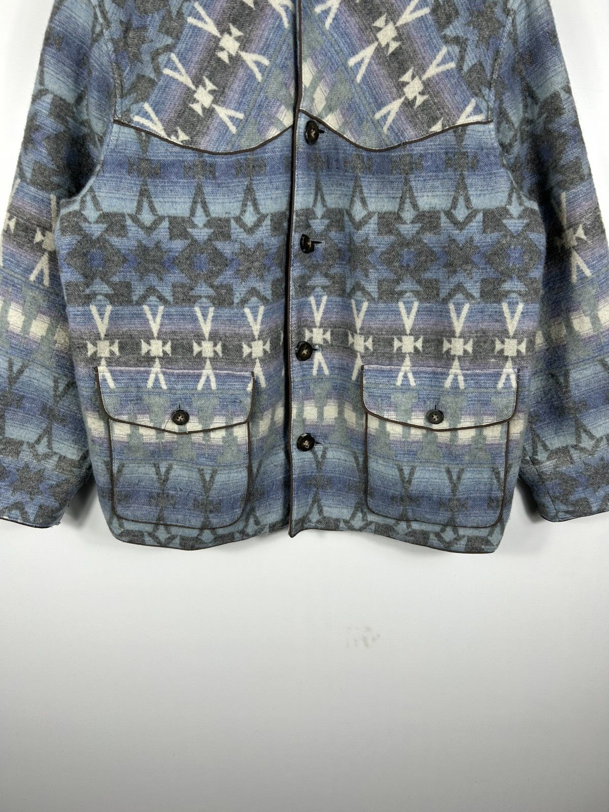 Japanese Brand × Native ⚡️Vintage V.A.L.E Western Aztec Fleece Shirt Jacket Size US M / EU 48-50 / 2 - 5 Thumbnail
