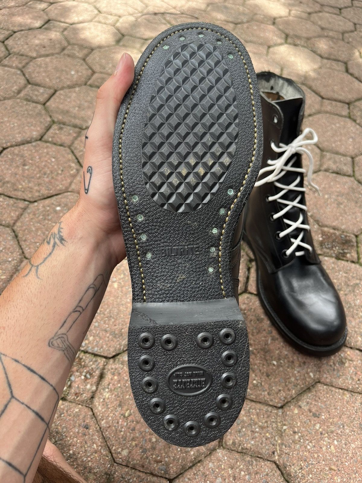 Genuine Leather × Vintage Vintage Rare Genuine Leather 1970s Combat Boots Size US 11 / EU 44 - 10 Thumbnail