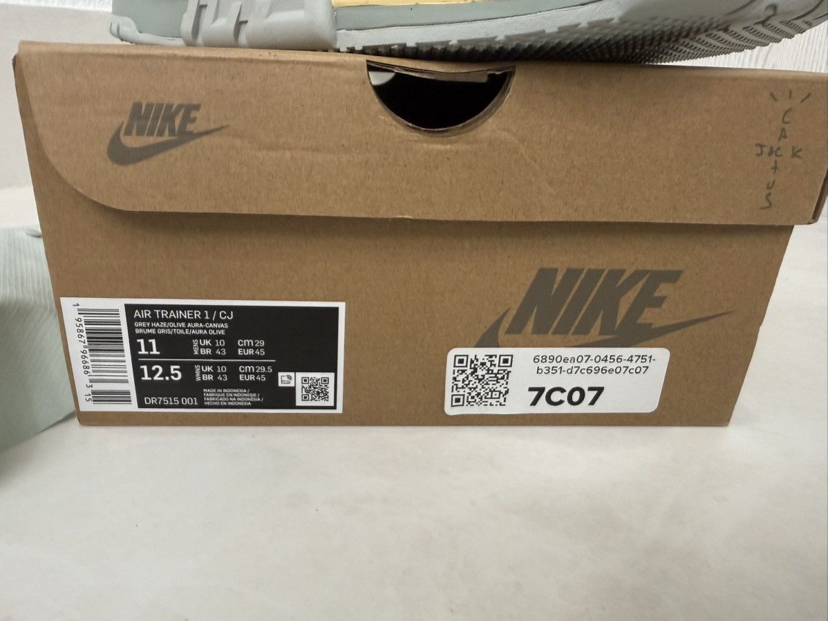 Nike × Travis Scott Nike Air Trainer 1 SP Travis Scott Grey Haze Size: US M 11 Size US 11 / EU 44 - 2 Thumbnail