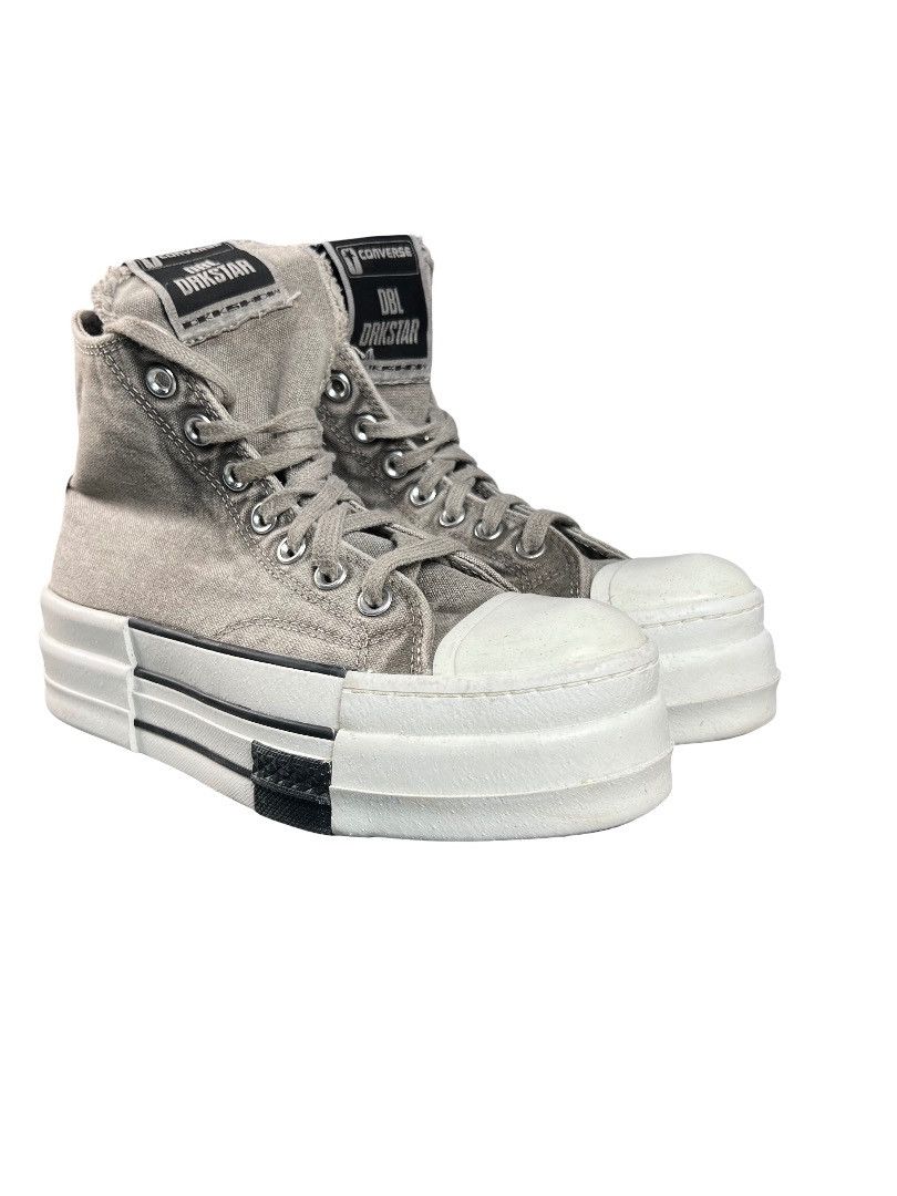 Rick Owens Drkshdw Rick Owens DRKSHDW Dbl DrkStar High-Top Sneakers – Gray Size US 6.5 / IT 36.5 - 2 Thumbnail