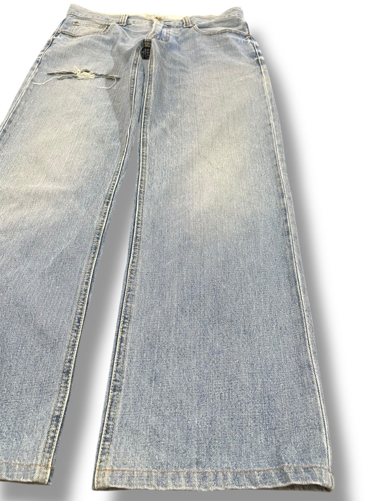 If Six Was Nine Vintage Navy Produce Baggy Distressed Denim Size US 33 - 4 Thumbnail