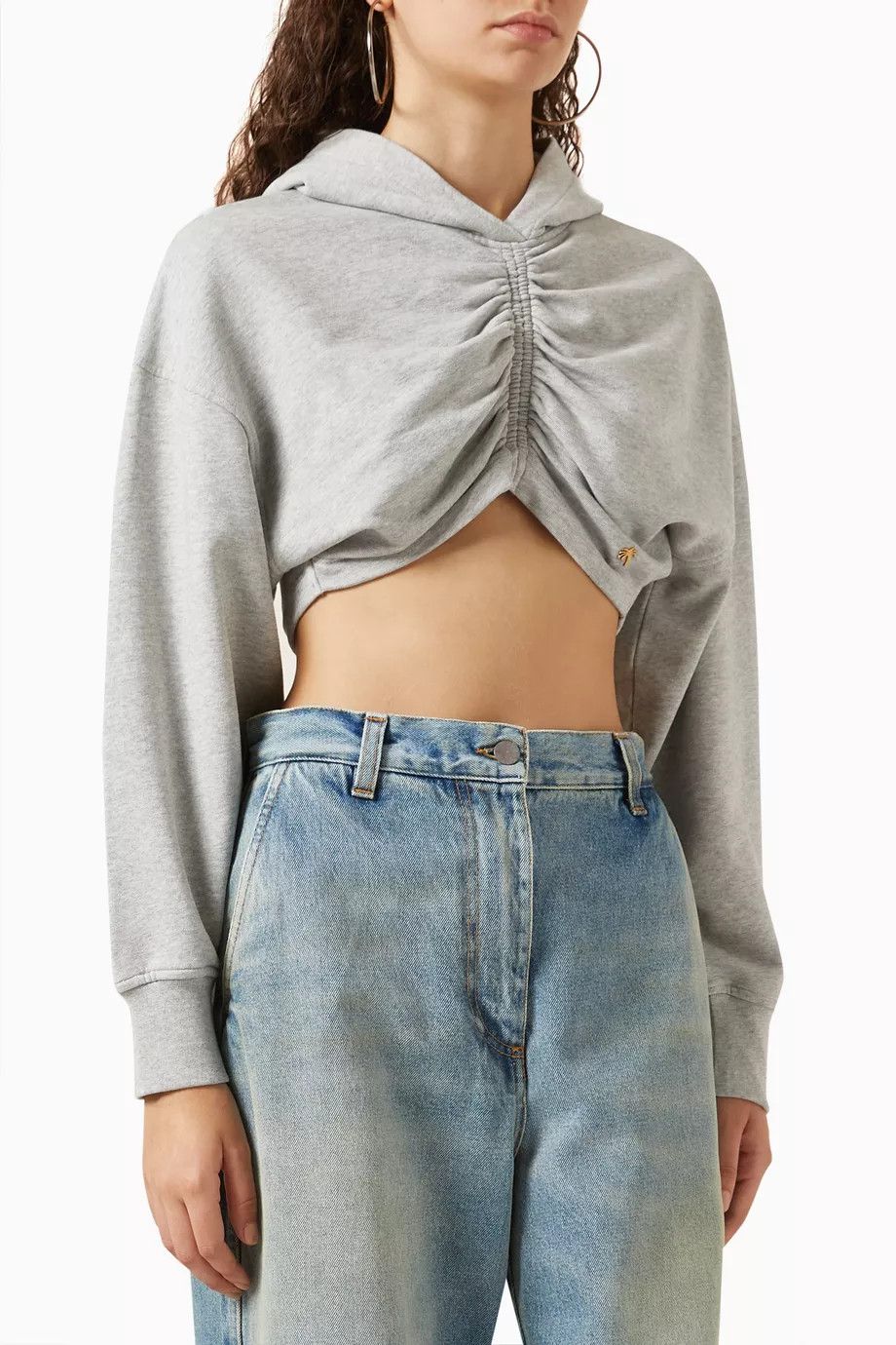Palm Angels o1y1125 Hoodie in Light Gray Size XS / US 0-2 / IT 36-38 - 1 Thumbnail
