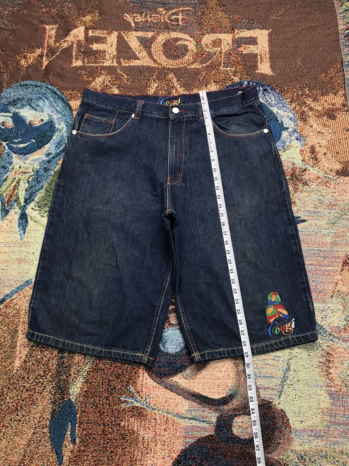 Coogi Vintage Coogi crazy bird embroidered denim jort Size US 40 / EU 56 - 6 Thumbnail