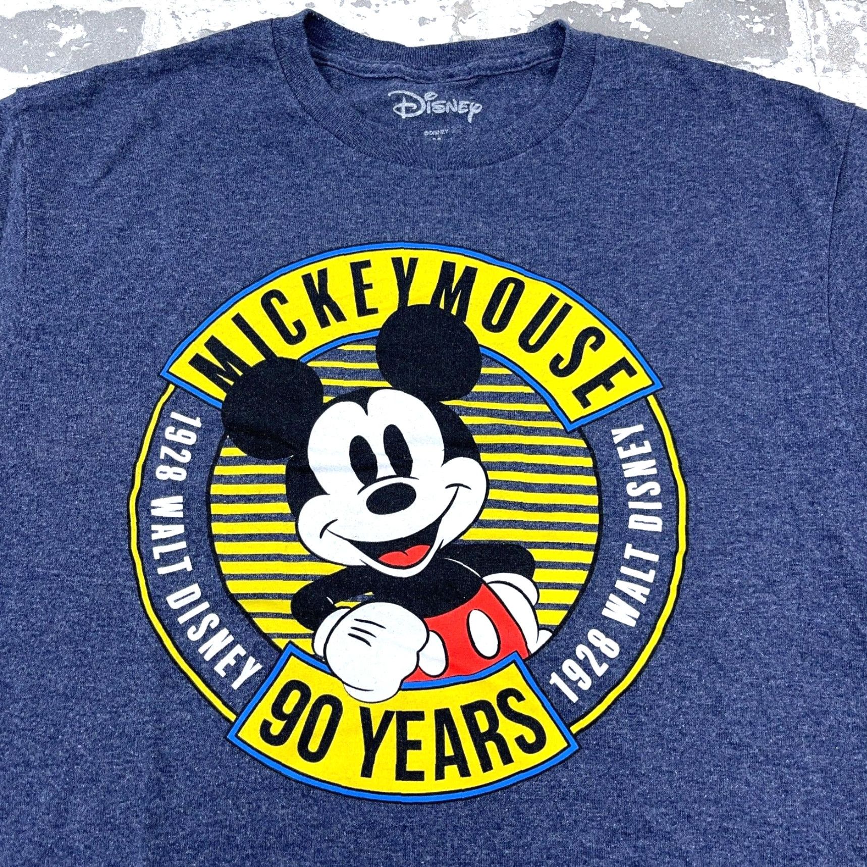 Disney Disney Shirt Men Medium Blue Mickey Mouse Walt Disney World Retro T-Shirt Casual Graphic Print Logo Adult M Blue Mens Size US M / EU 48-50 / 2 - 2 Thumbnail