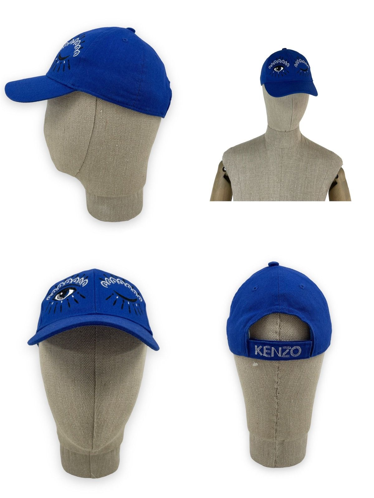 Kenzo Unisex Kid’s KENZO Embroidered Blink Eye Baseball 6-Panel Cap Adjustable Hat Size 26 - 1 Thumbnail