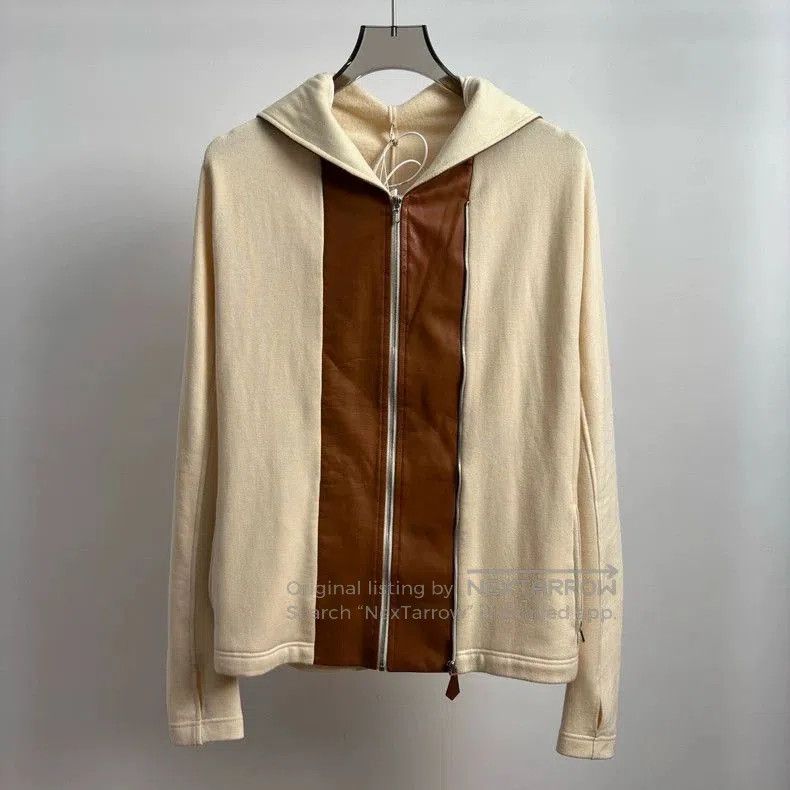 Hermes Hermes Cashmere Leather Hooded Sweater. Size US S / EU 44-46 / 1 - 1 Thumbnail