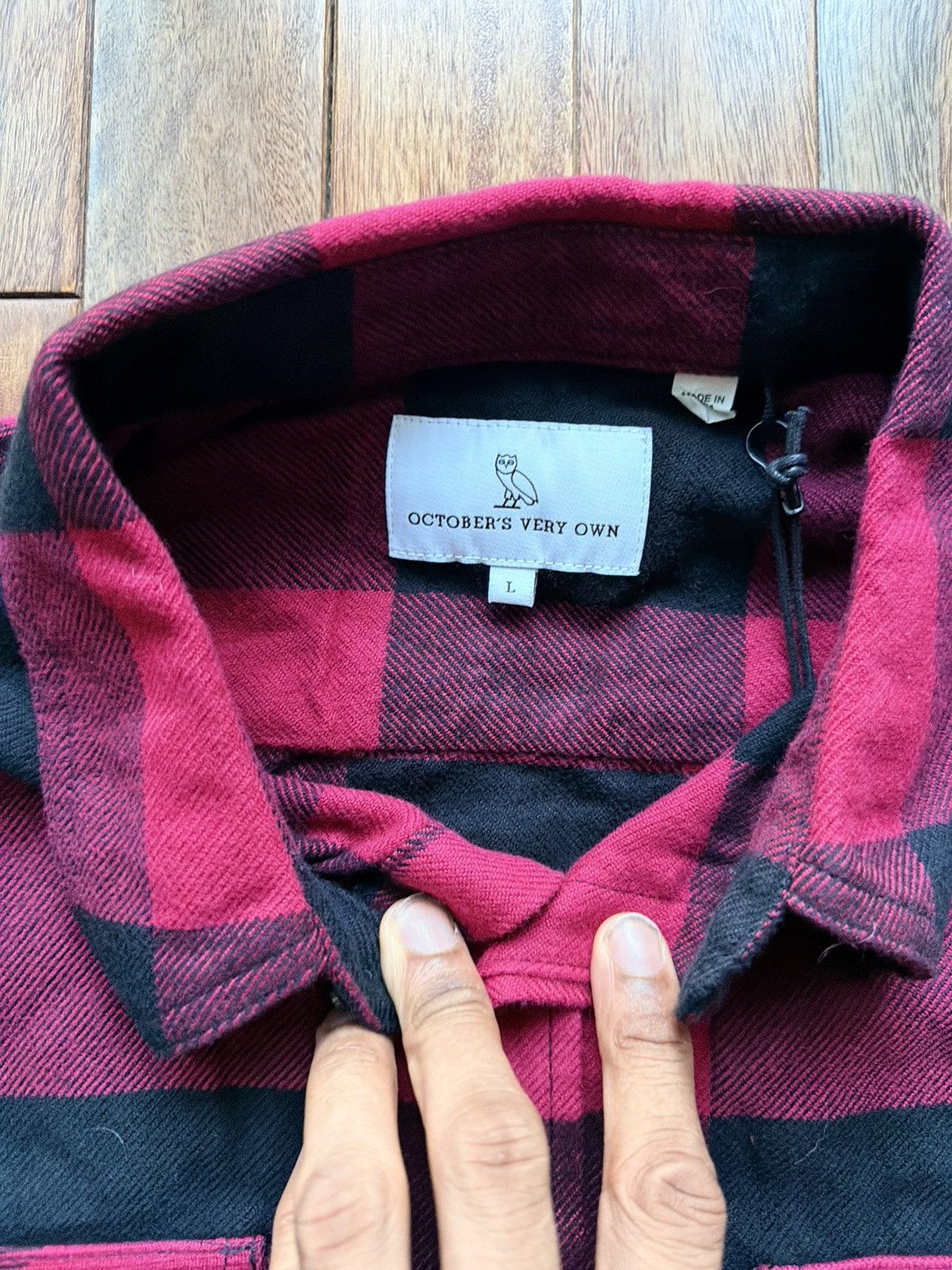 October's Very Own Octobers Very Own OVO Plaid Flannel Shirt Deep Red - Medium Size US M / EU 48-50 / 2 - 4 Thumbnail