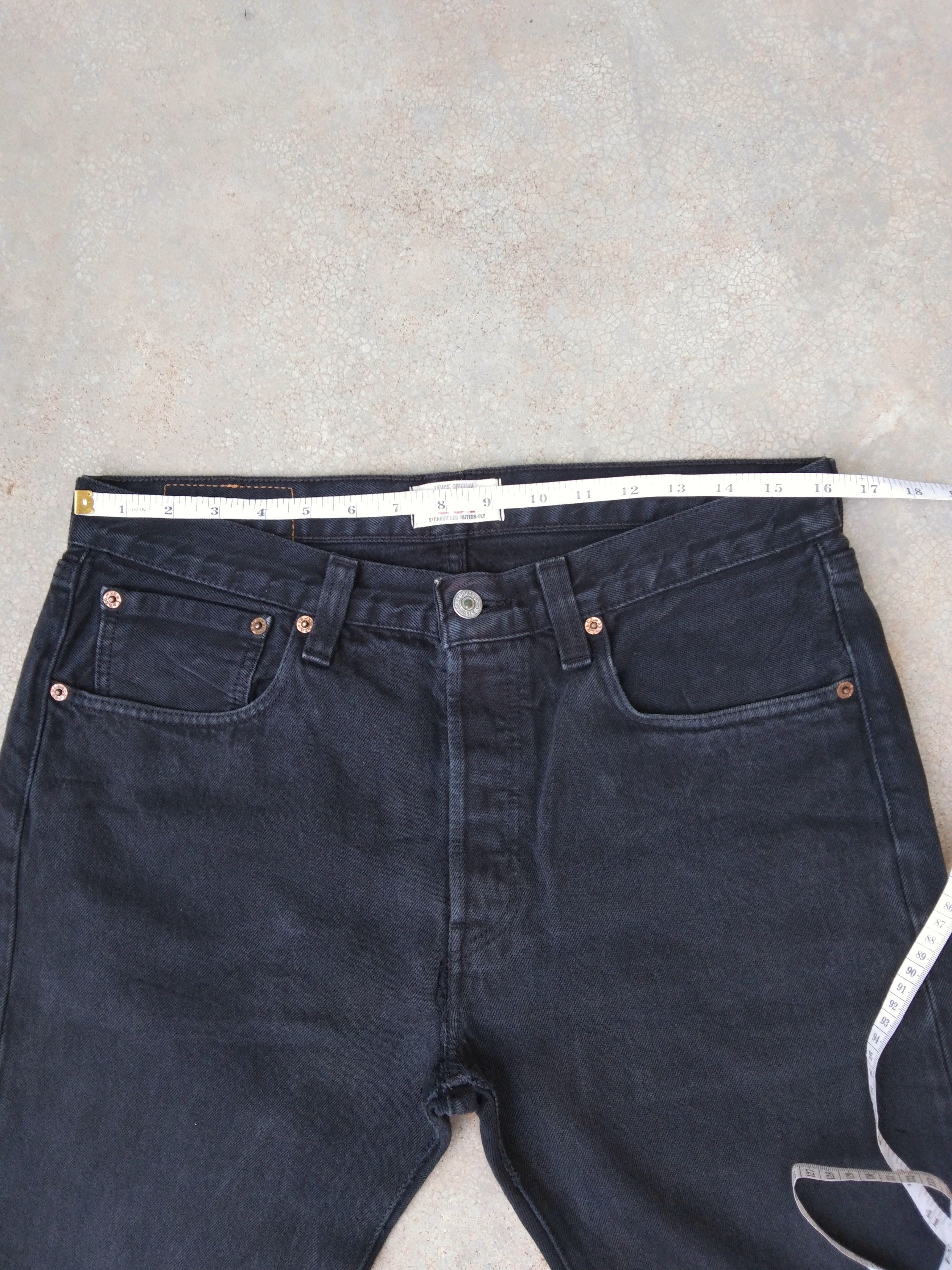 Levi's Vintage Levi's 501 Black Straight Leg Jeans 32x30 Size US 32 / EU 48 - 6 Thumbnail