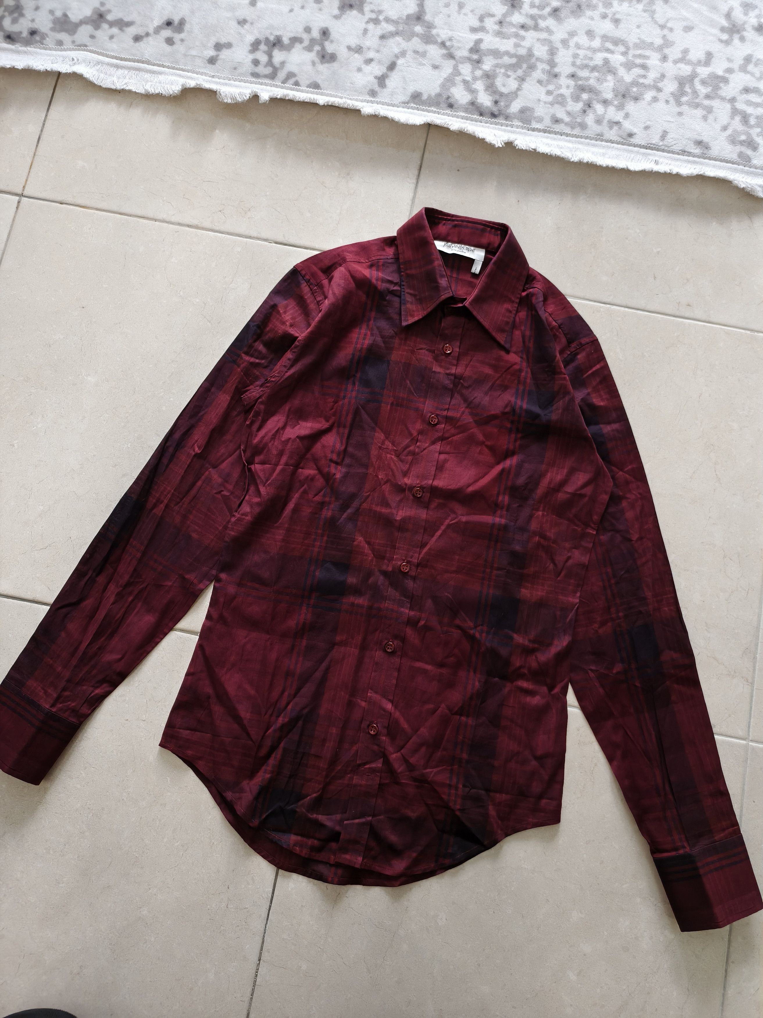 Yves Saint Laurent 🔥STEALS🔥Very Rare Yves saint Laurent Tartan Plaid Shirt Size US S / EU 44-46 / 1 - 2 Thumbnail