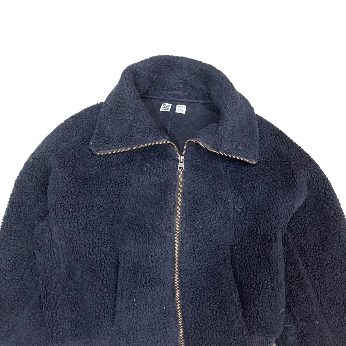 Lemaire × Uniqlo Vintage Uniqlo x Lemaire Turtleneck Sherpa Zipper Jacket Size L / US 10 / IT 46 - 8 Thumbnail