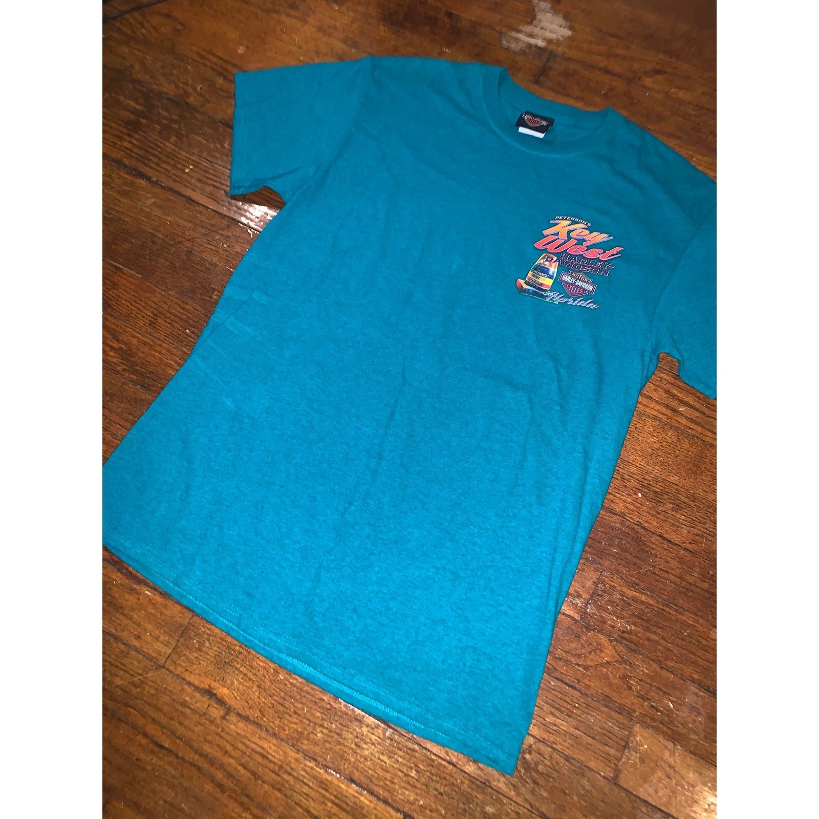 Harley Davidson Harley Davidson Key West T Shirt Teal Double Sided Medium Size US M / EU 48-50 / 2 - 4 Thumbnail