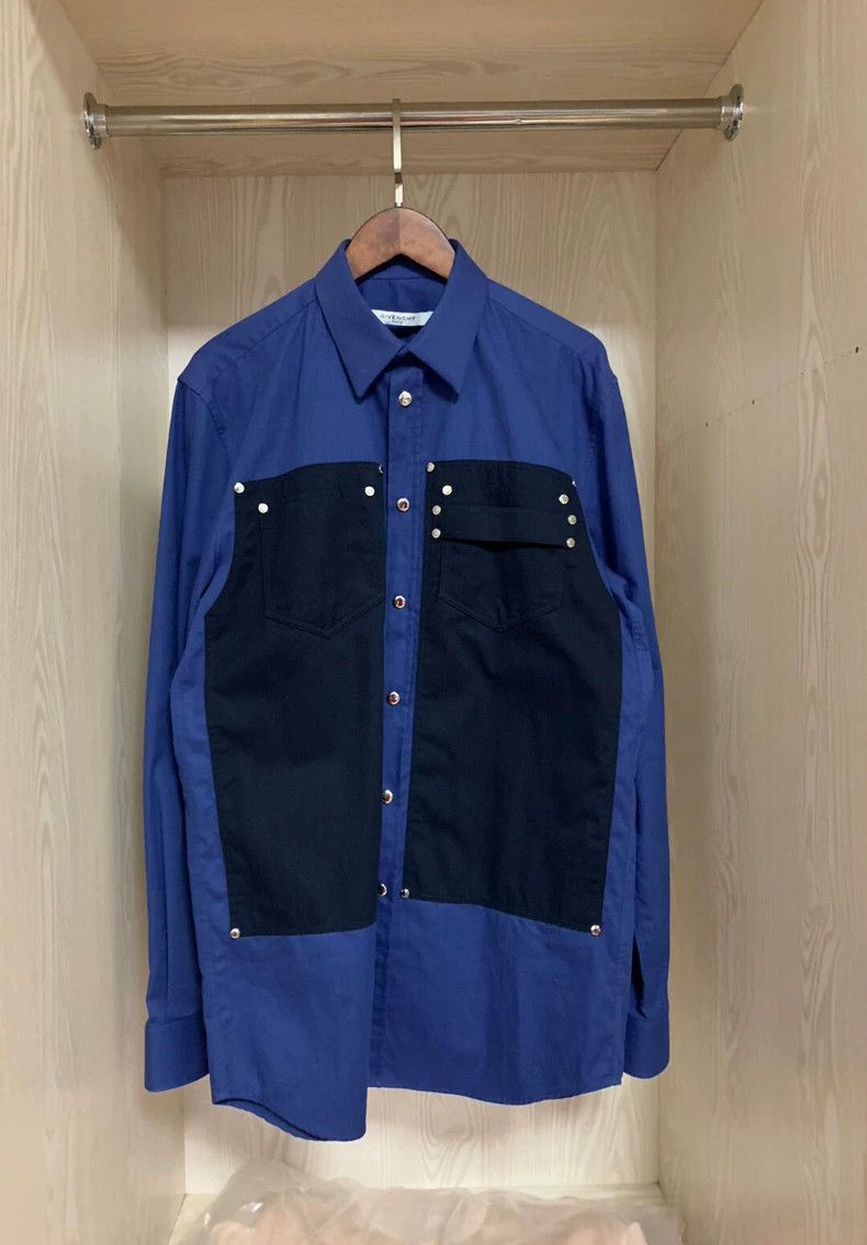 Givenchy Givenchy GVC 2016 Rivet and Patchwork Design Shirt Size US M / EU 48-50 / 2 - 1 Thumbnail