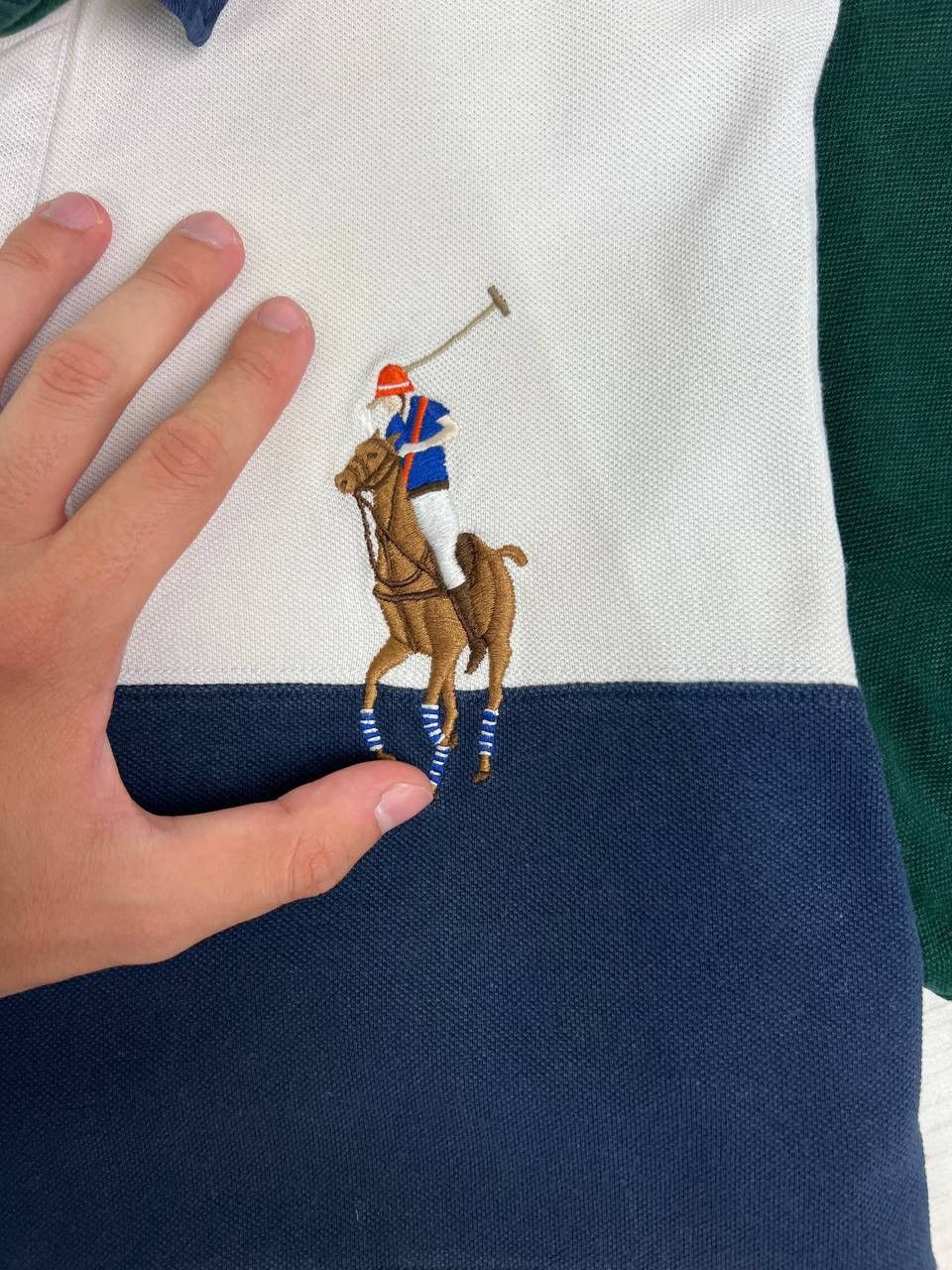 Polo Ralph Lauren Polo Ralph Lauren Big Pony Striped Rugby Polo Shirt Size US L / EU 52-54 / 3 - 4 Thumbnail