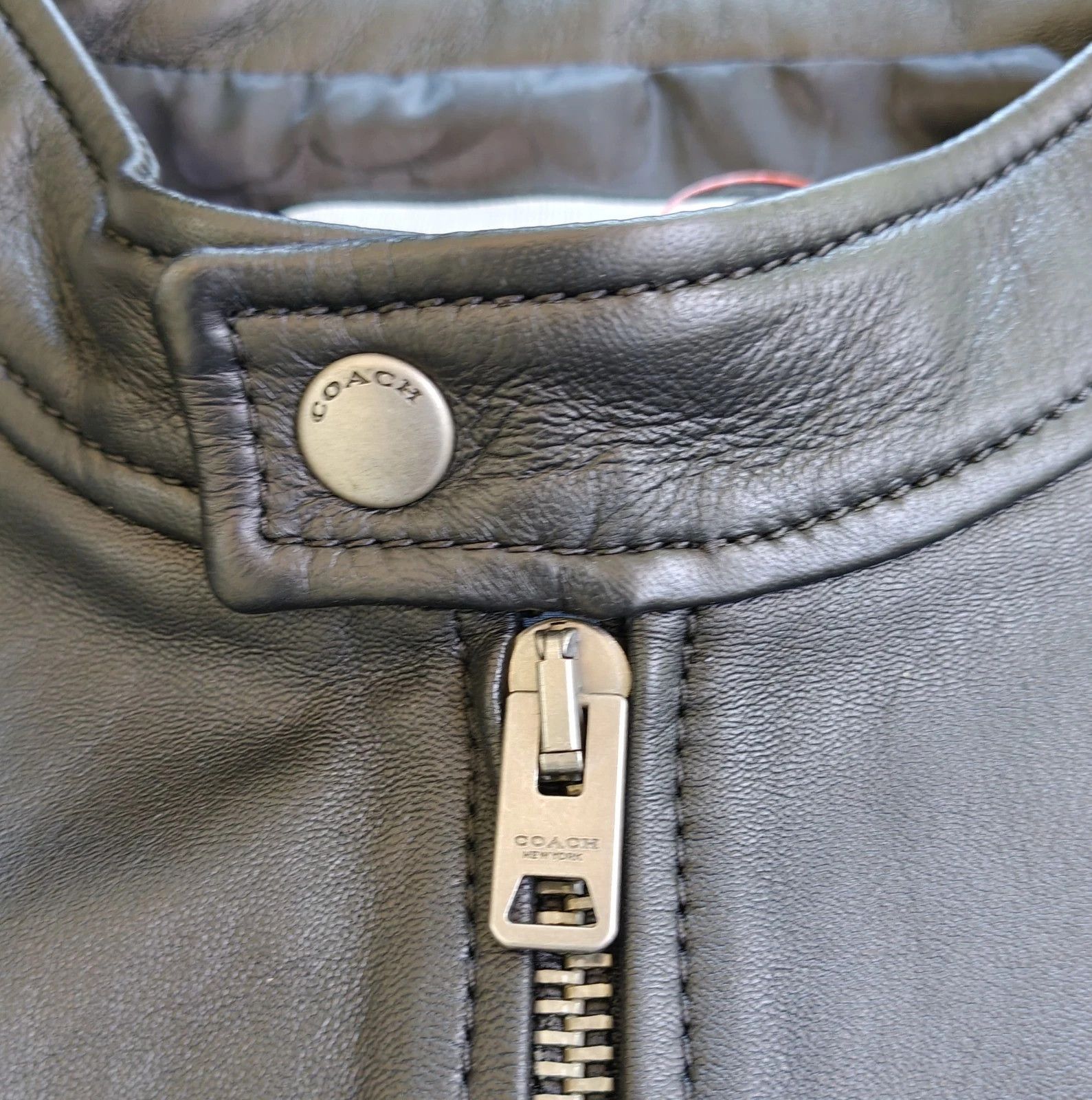Coach Coach Leather Racer Jacket FTP 5072 Size US XL / EU 56 / 4 - 2 Thumbnail