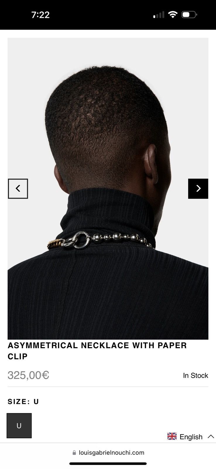 LGN LOUIS GABRIEL NOUCHI LGN Louis Gabriel Nouchi asymmetrical necklace w/ paper clip Size ONE SIZE - 4 Thumbnail