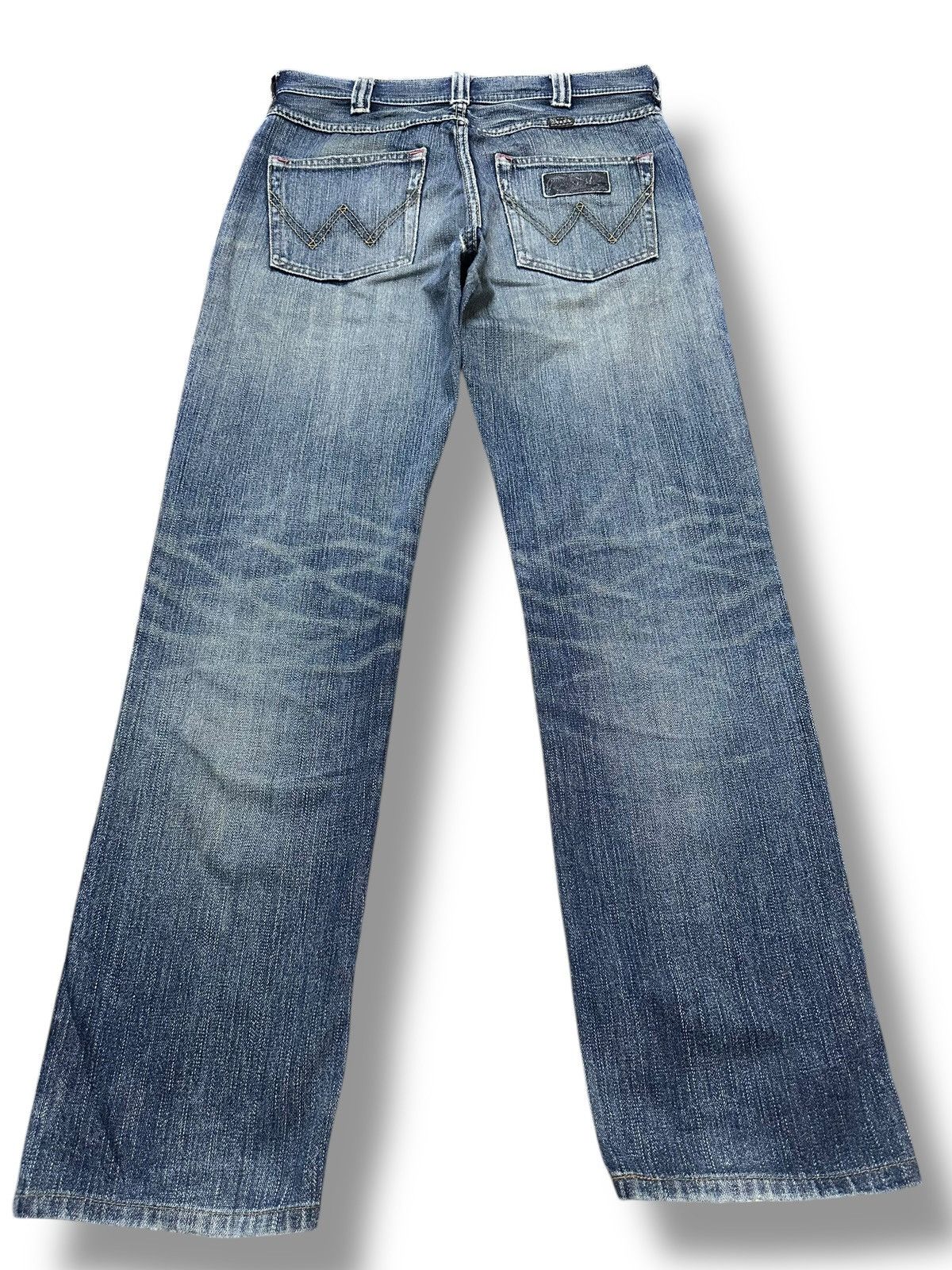 Japanese Brand × Wrangler Wrangler Vintage Distressed Wideleg Loose Style With Faded Size US 30 / EU 46 - 2 Thumbnail