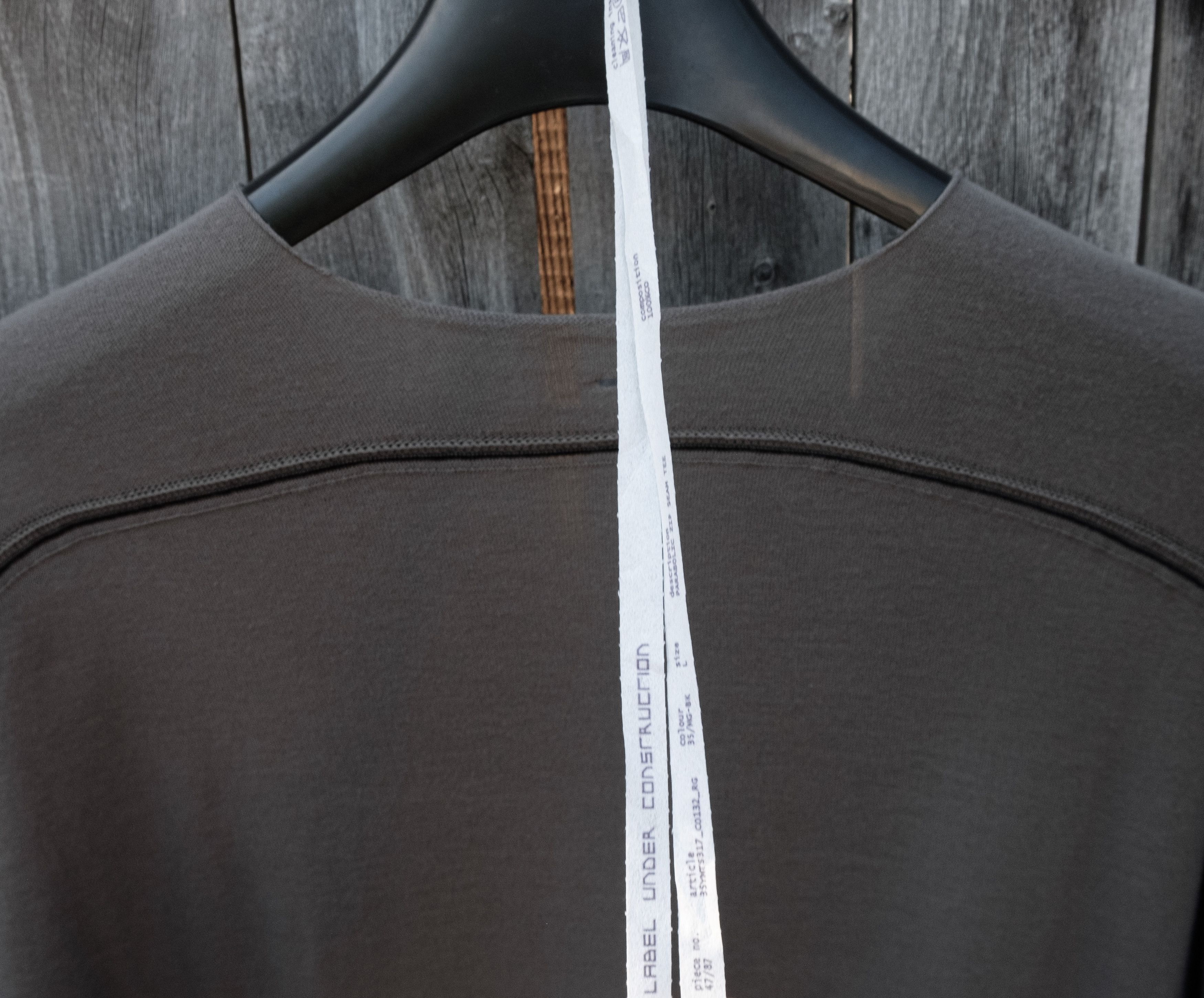 Label Under Construction Parabolic Light Zip Seam Tee short sleeve grey, L Size US M / EU 48-50 / 2 - 7 Thumbnail