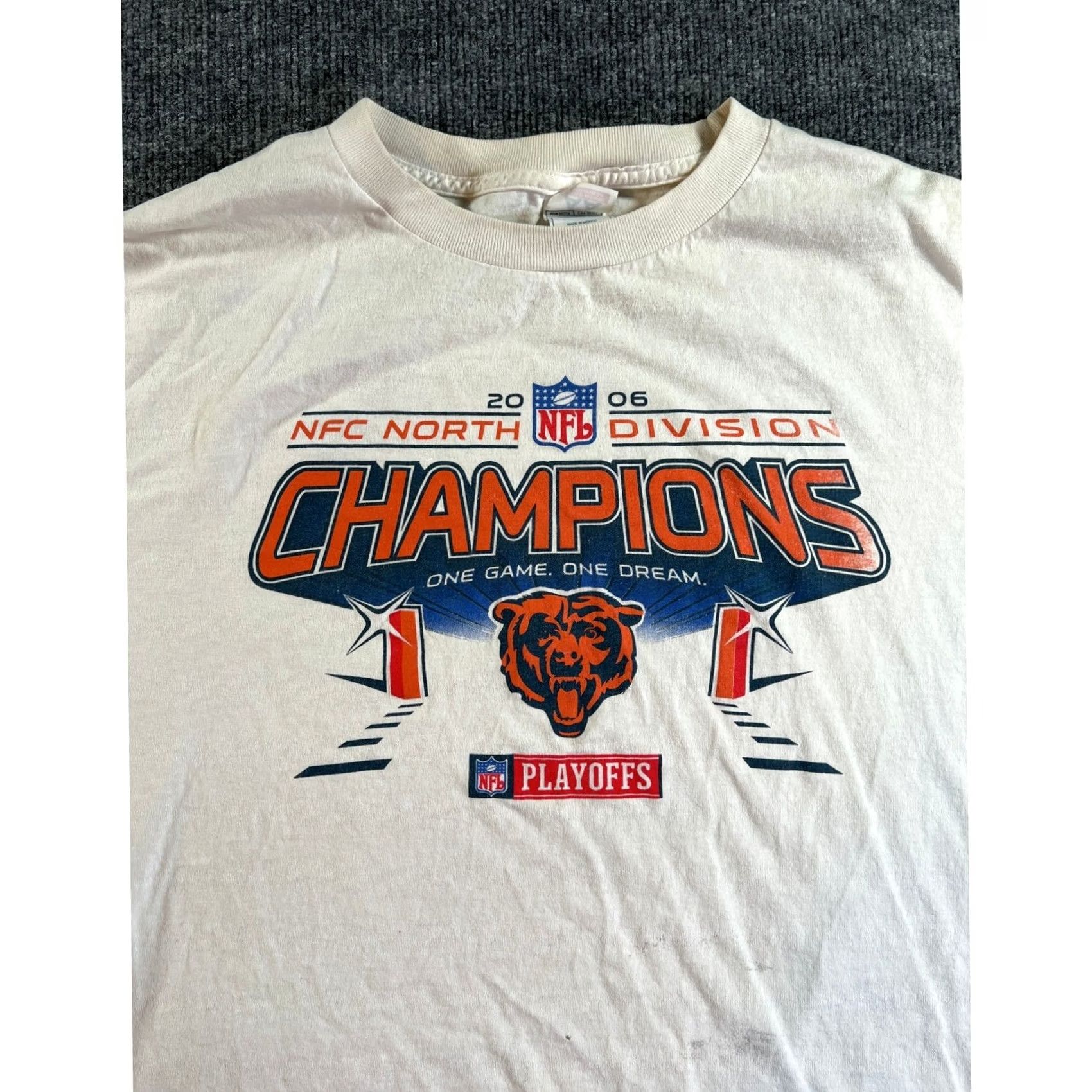 Champion Vintage Chicago Bears Shirt Mens XL White 2006 NFC North Champions Playoffs & Alstyle Apparel Size US XL / EU 56 / 4 - 2 Thumbnail