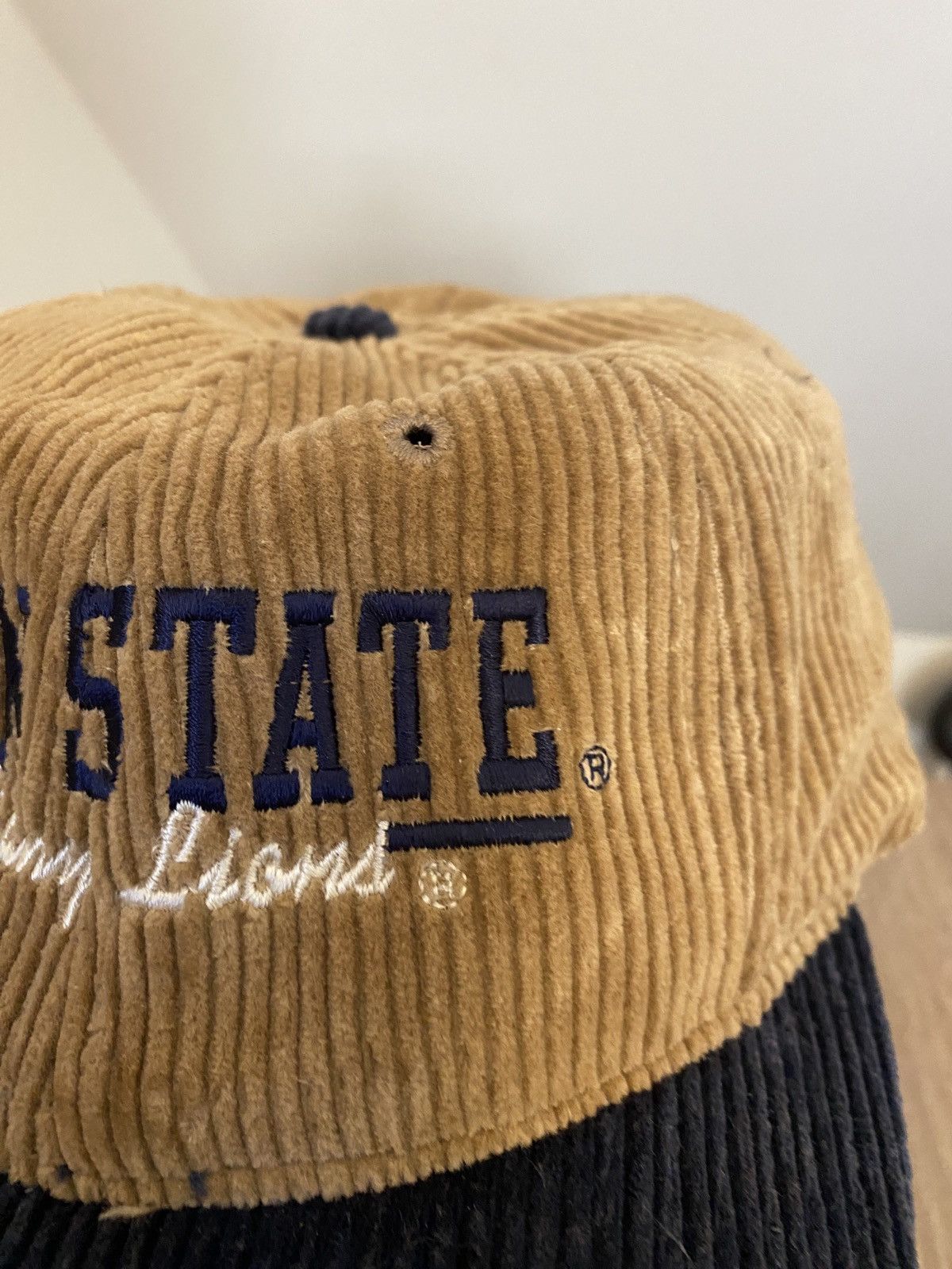 NCAA Vintage 80’s Penn State Nittany Lions Thick Corduroy Cap Hat Size ONE SIZE - 3 Thumbnail