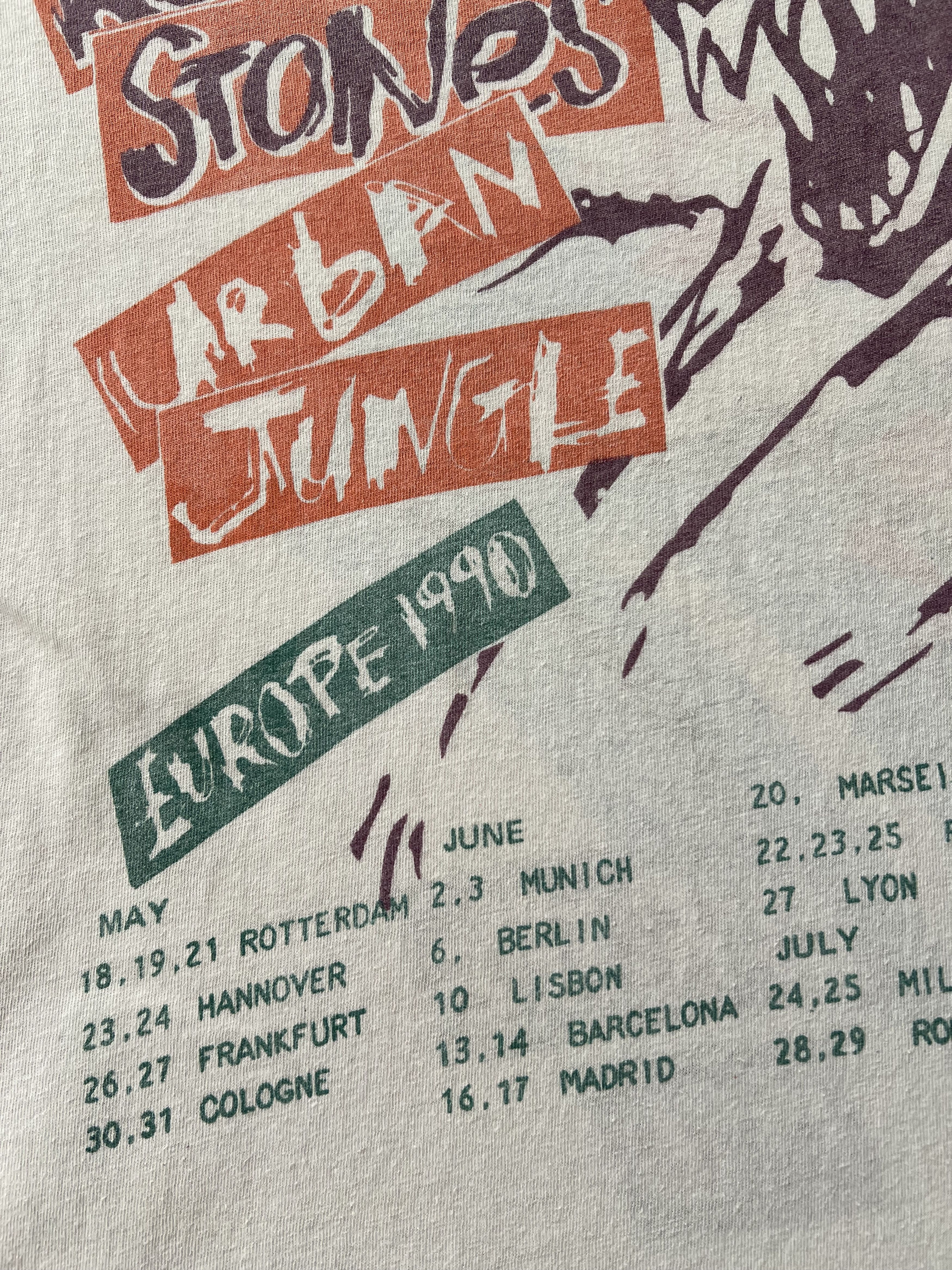 Band Tees Vintage 1990 The Rolling Stones Urban Jungle White T-shirt Size US M / EU 48-50 / 2 - 16 Thumbnail