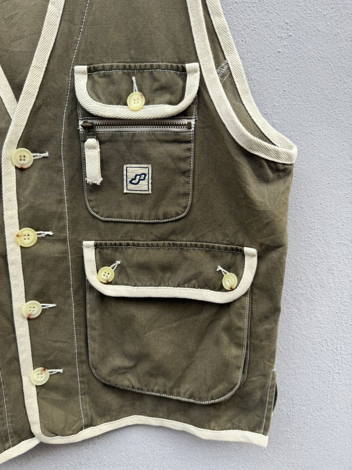 If Six Was Nine × Japanese Brand × Mr. Junko Vintage Rare Japanese Designer Mr.Junko “J2” Cargos Vest Size 40L - 2 Thumbnail