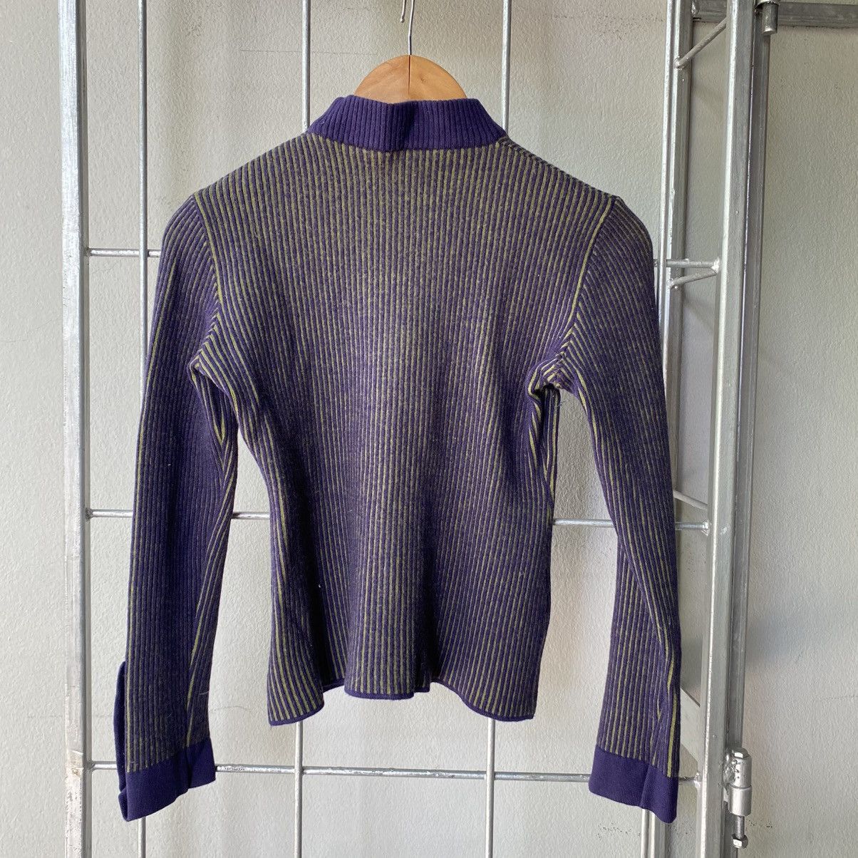 Givenchy GIVENCHY Purple Ribbed Knit Sweater Size XS / US 0-2 / IT 36-38 - 10 Thumbnail