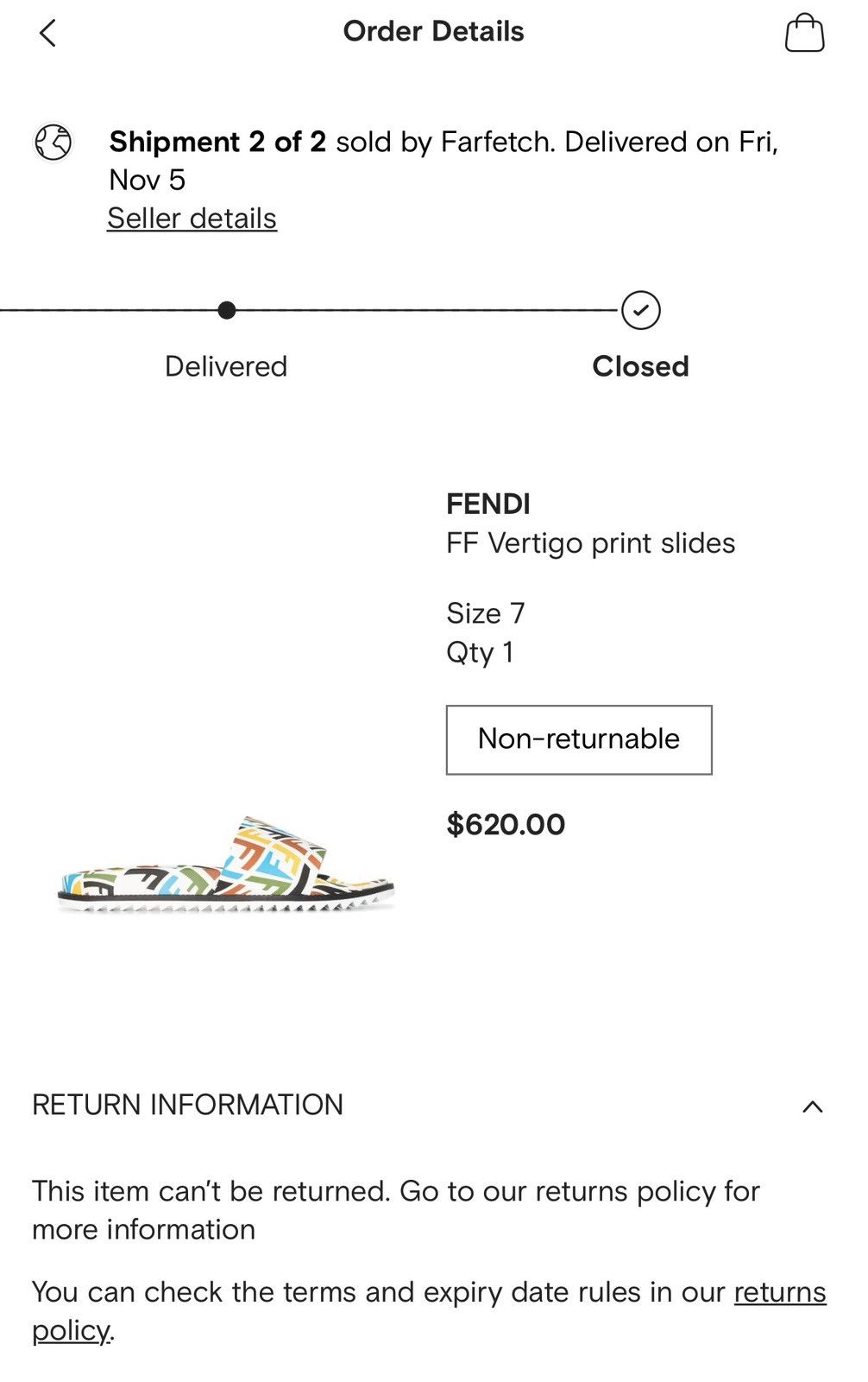 Fendi FF Fendi Vertigo Print Slides Size US 7 / EU 40 - 10 Thumbnail