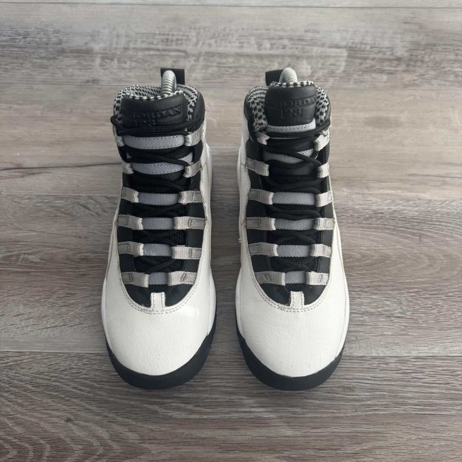 Nike NIKE • JORDAN 10 Retro GS "2013 Steel" (4M) Size US 5 / EU 37 - 4 Thumbnail