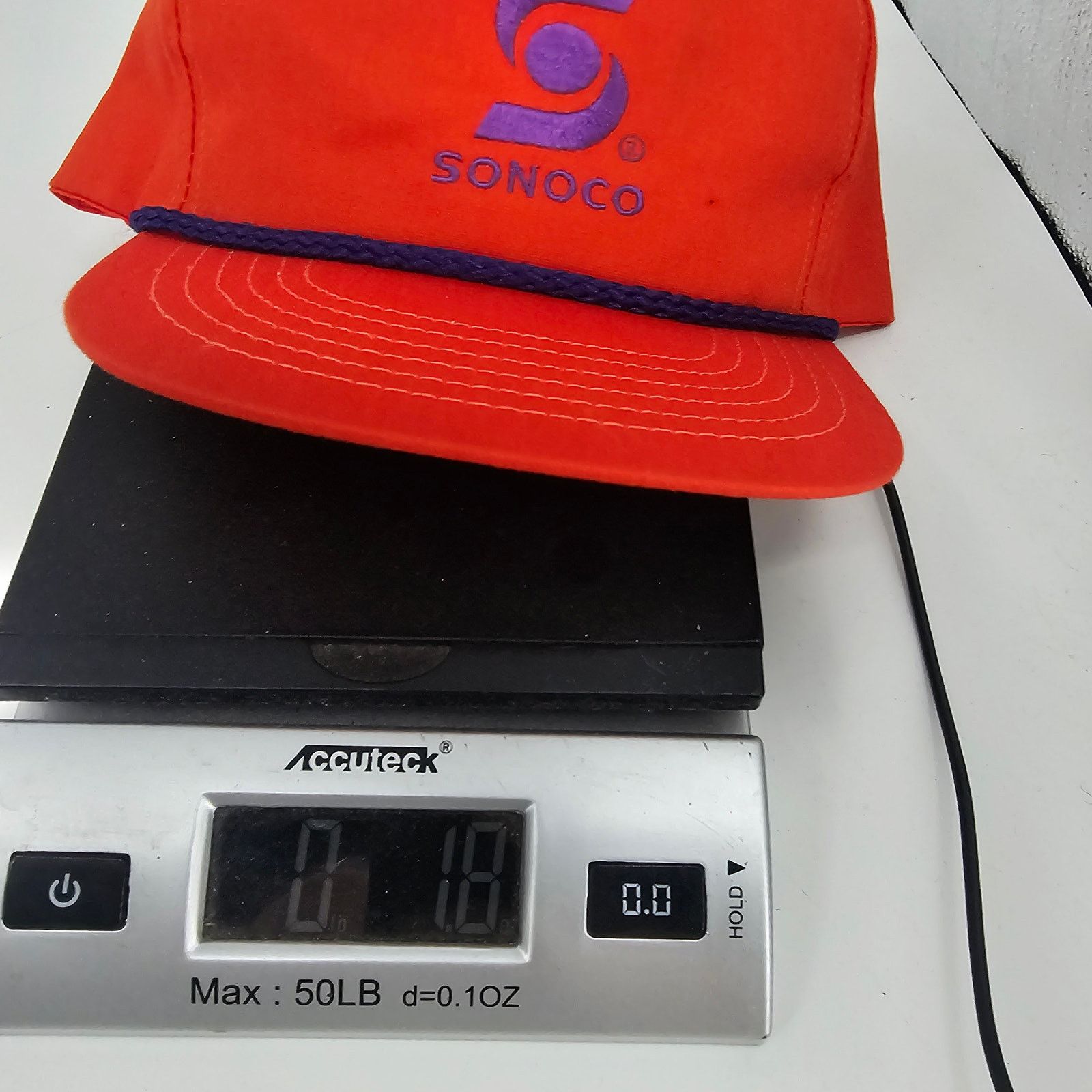 Vintage Vintage Sonoco Snapback Hat Trucker USA Orange Purple Rope Size ONE SIZE - 7 Thumbnail